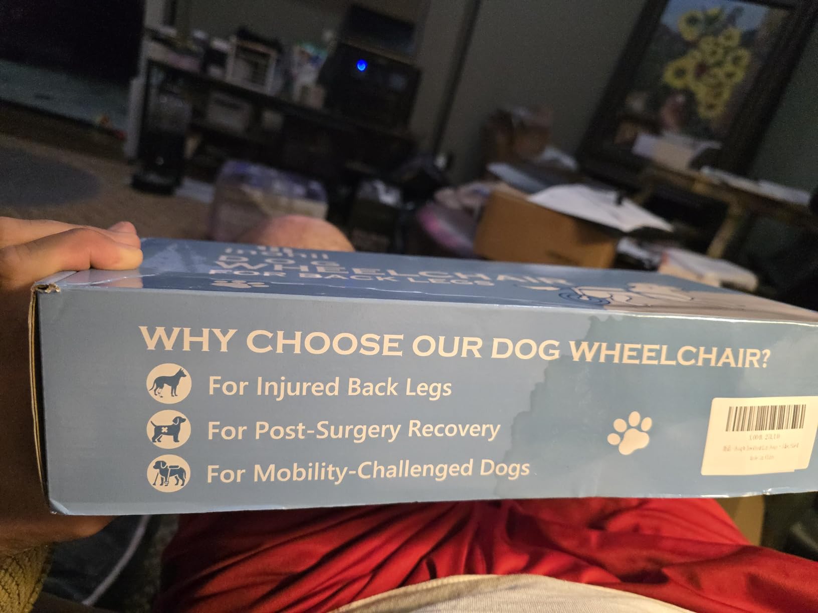 Dog Wheelchair for Back Legs, Adjustable Height/Length/Width, Sturdy Wheelchair with All-Terrain Shock-Absorbing Wheels, Mobility Support for Injured or Disabled Small & Medium Dogs & Cats customer photo 1