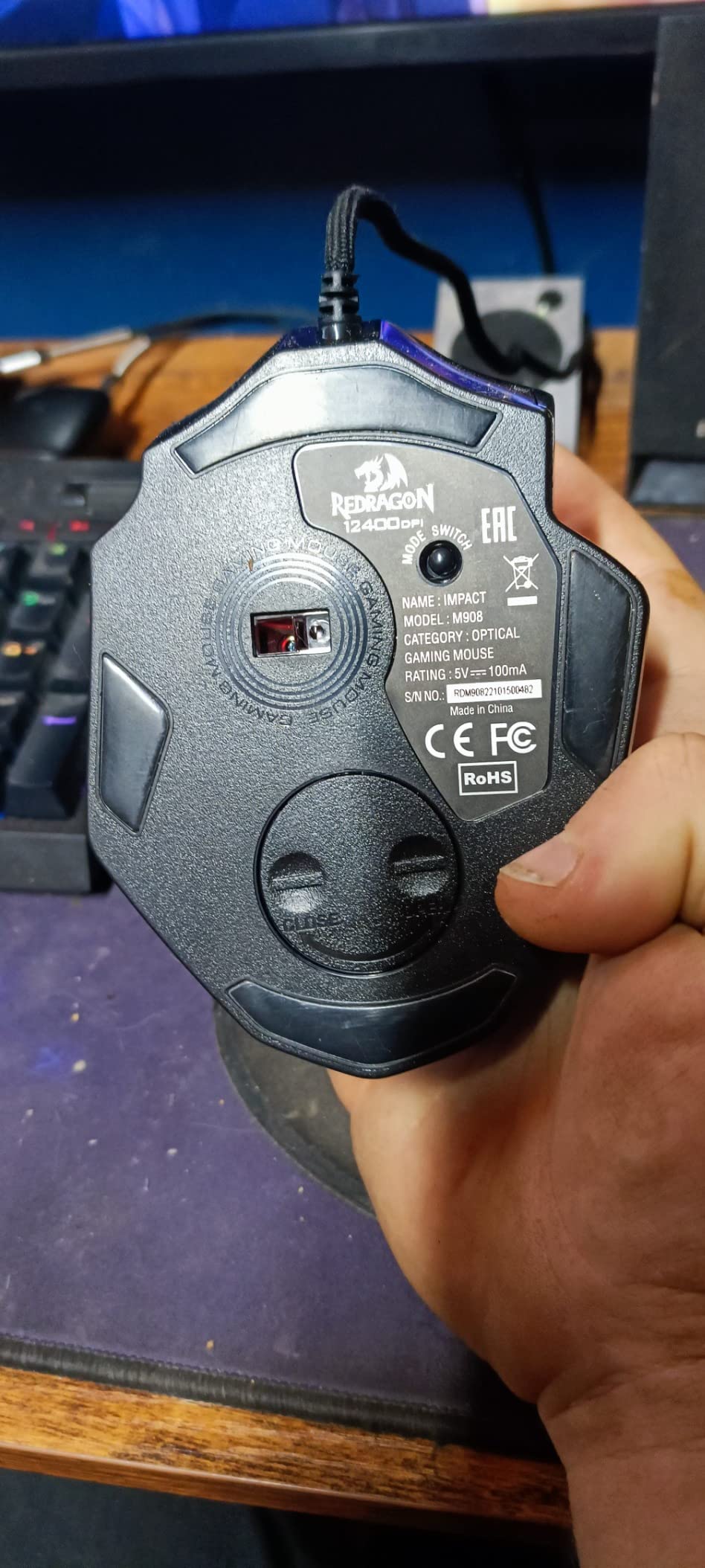 Redragon M908 Wired RGB MMO Gaming Mouse 24000 DPI Remapping Keys | Stable Lag-Free Connection, Redefine Keybinding Macro, Vibing Backlight, Ergonomic Grip Body Comfort customer photo 2