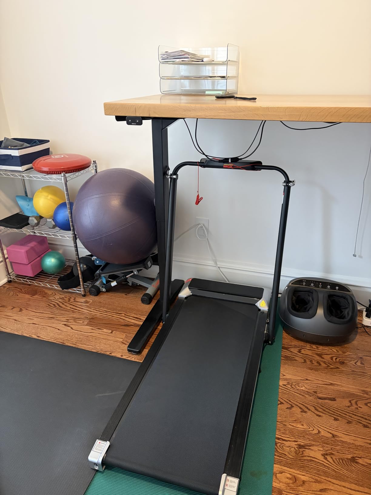 TOPUTURE Walking Pad Treadmill with 12% Incline, 6 in 1 Folding Treadmill with Adjustable Handle Bar for Home/Office, Under Desk Treadmills Portable Walking Pad with App, Remote Control & LED Display customer photo 1