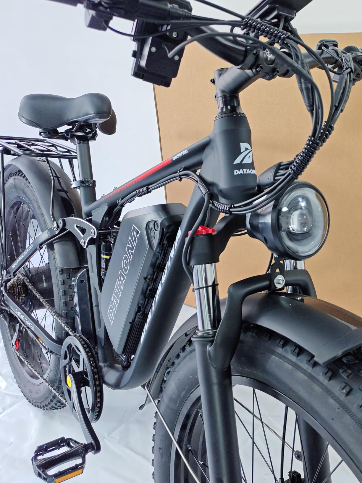 DATAONA 9000W Peak Electric Bike for Adults 45MPH Dual Motor Ebike 58V Peak 36AH Removable Battery 100 Miles Range, 24