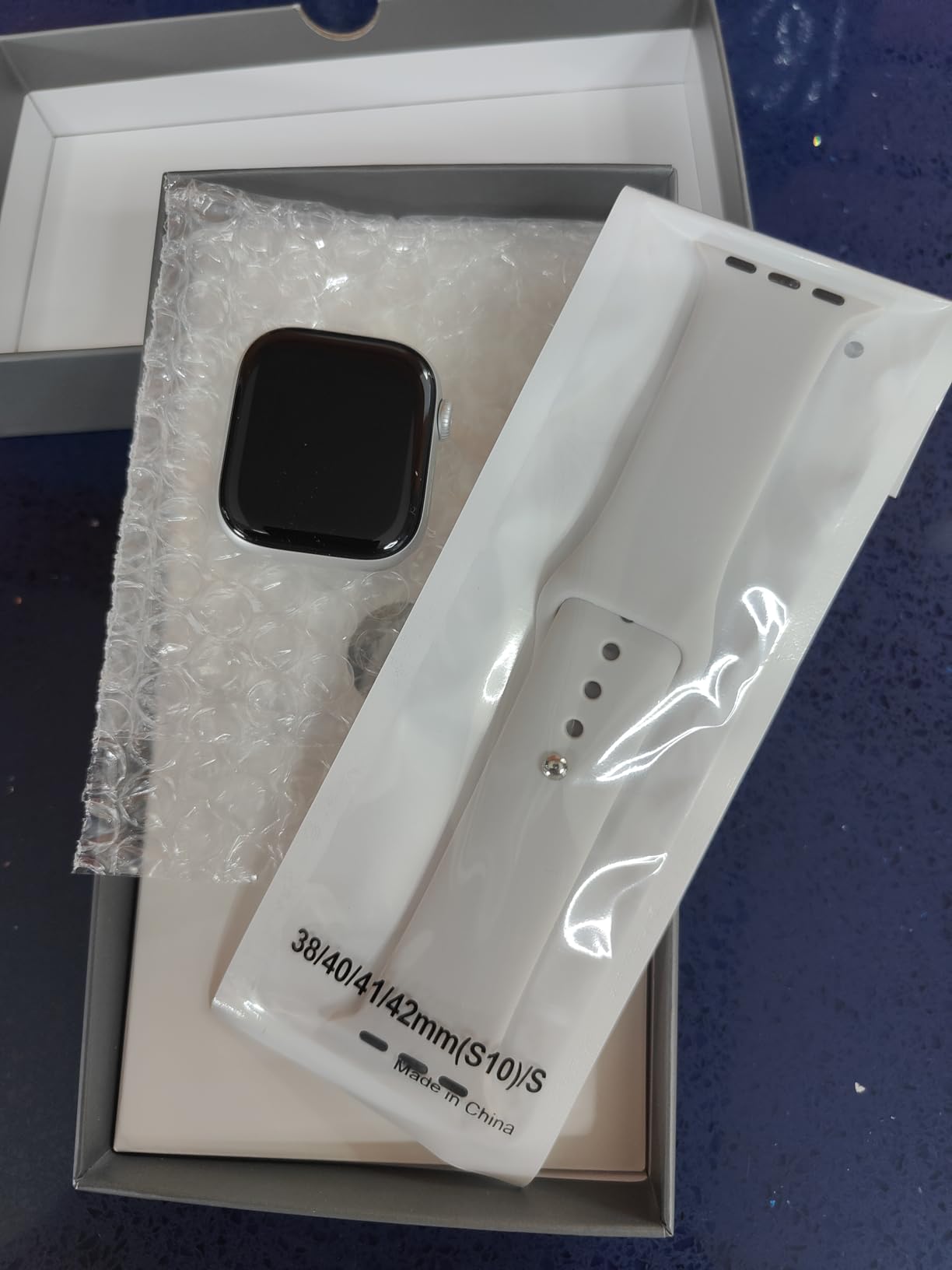 Apple Watch Series 10 [GPS 42mm] Silver Aluminum Case with White Sport Band, M/L (Renewed) customer photo 2