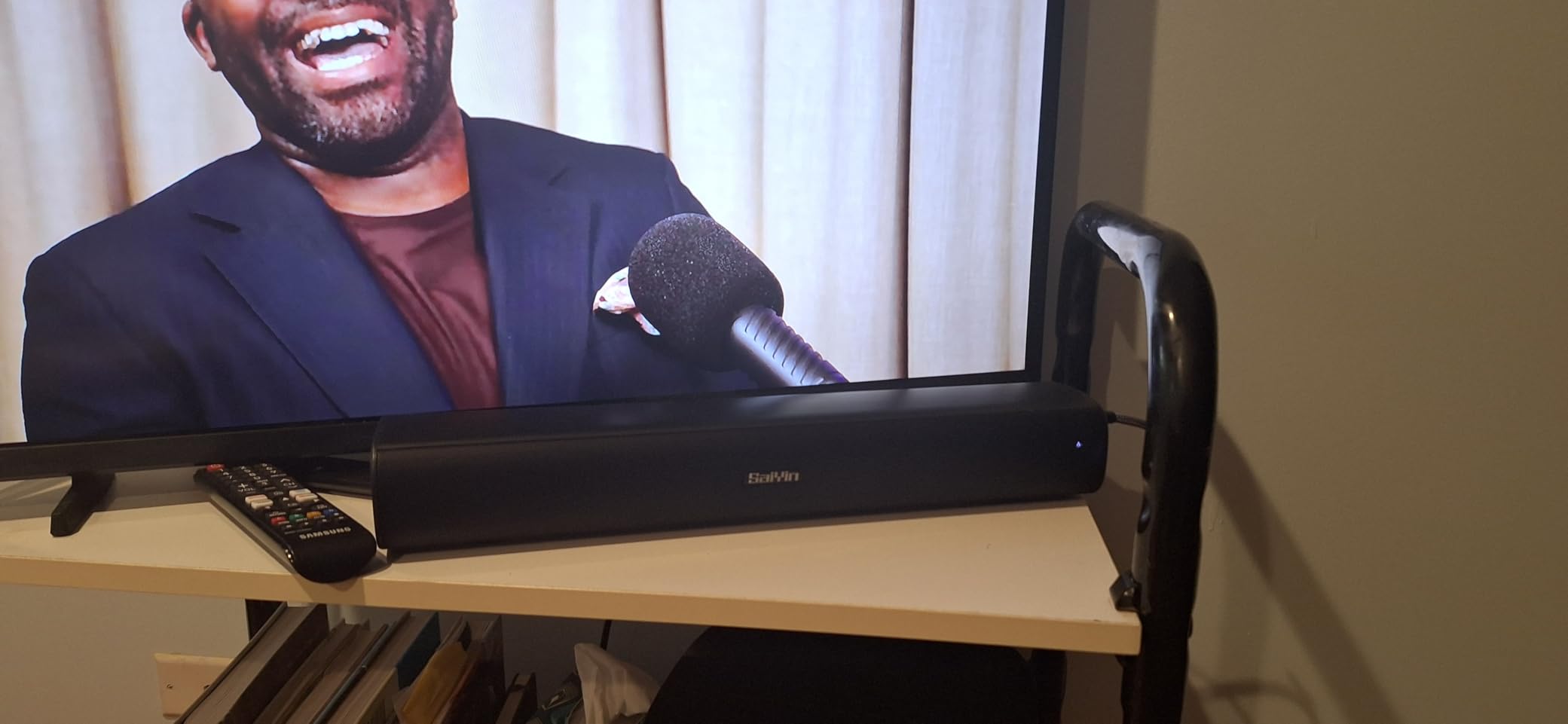 Saiyin Sound Bar for Smart TV, Peak Power 60W, 2026 Update | Balanced Sound, TV-ARC/Bluetooth 5.3/Optical/AUX Inputs, Surround Sound for Home Theater Audio for TV/PC/Gaming, Wall Mountable customer photo 1