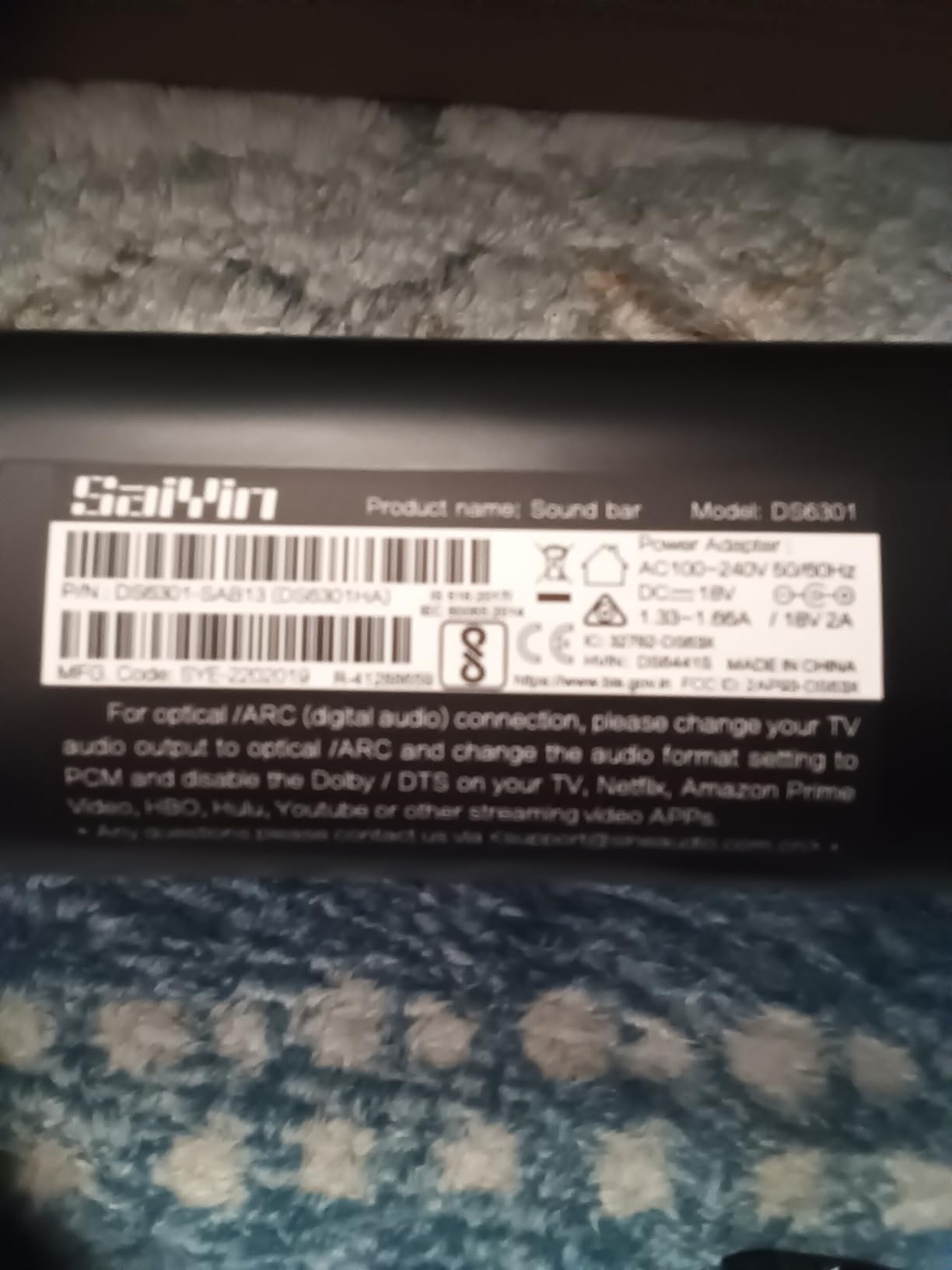 Saiyin Sound Bar for Smart TV, Peak Power 60W, 2026 Update | Balanced Sound, TV-ARC/Bluetooth 5.3/Optical/AUX Inputs, Surround Sound for Home Theater Audio for TV/PC/Gaming, Wall Mountable customer photo 2