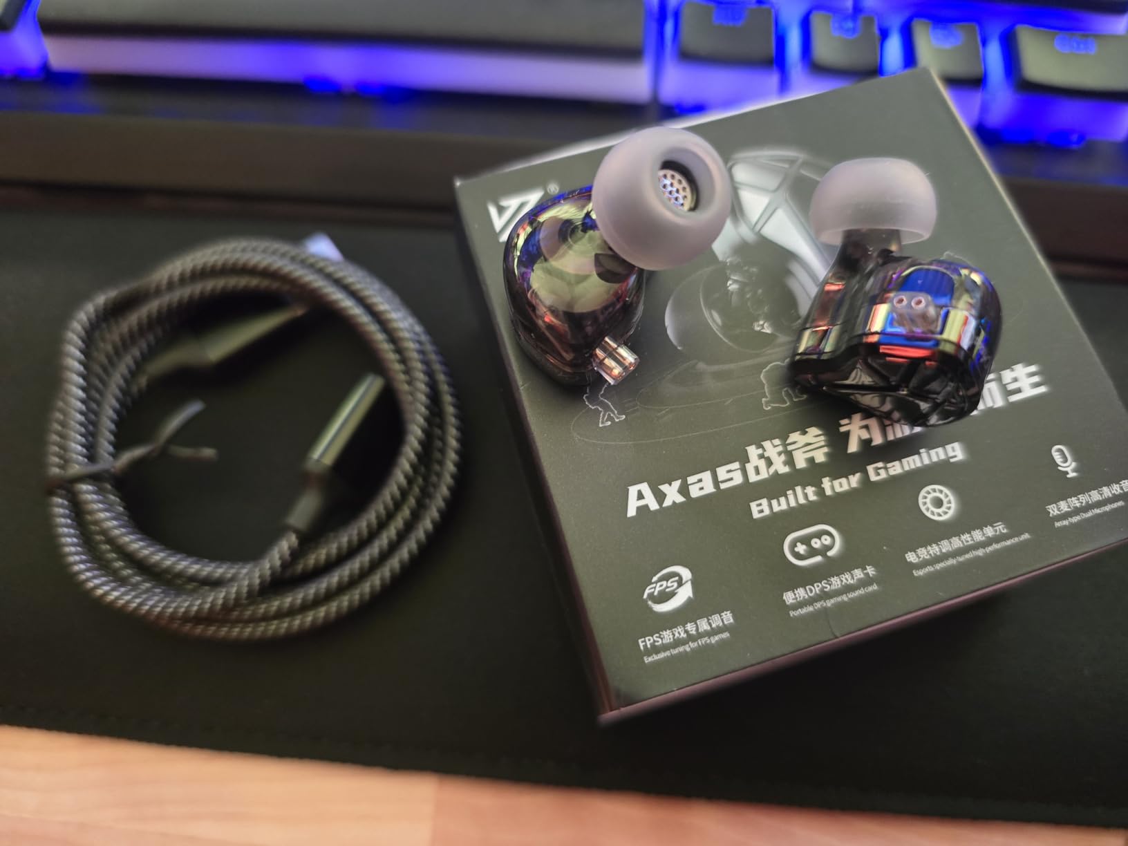 KZ Axas USB-C Gaming Earbuds with Mic, FPS IEM, 4 DSP Modes | Accurate directional/positional audio for FPS. HD mic with AI noise cancellation for Discord chat. Plug-and-play customer photo 1