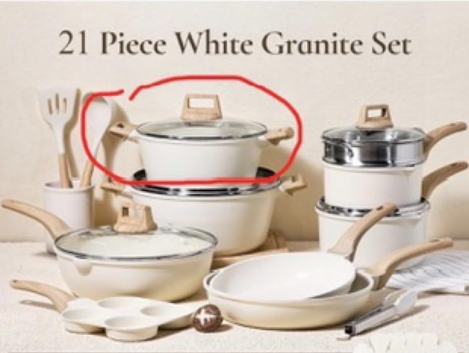 CAROTE 21pcs Ceramic Cookware Sets, Pots and Pans Set | Healthy Cooking Set, Non-Toxic Induction, Ultra Durable, Easy Clean, Induction Compatible, PFAS FREE customer photo 2