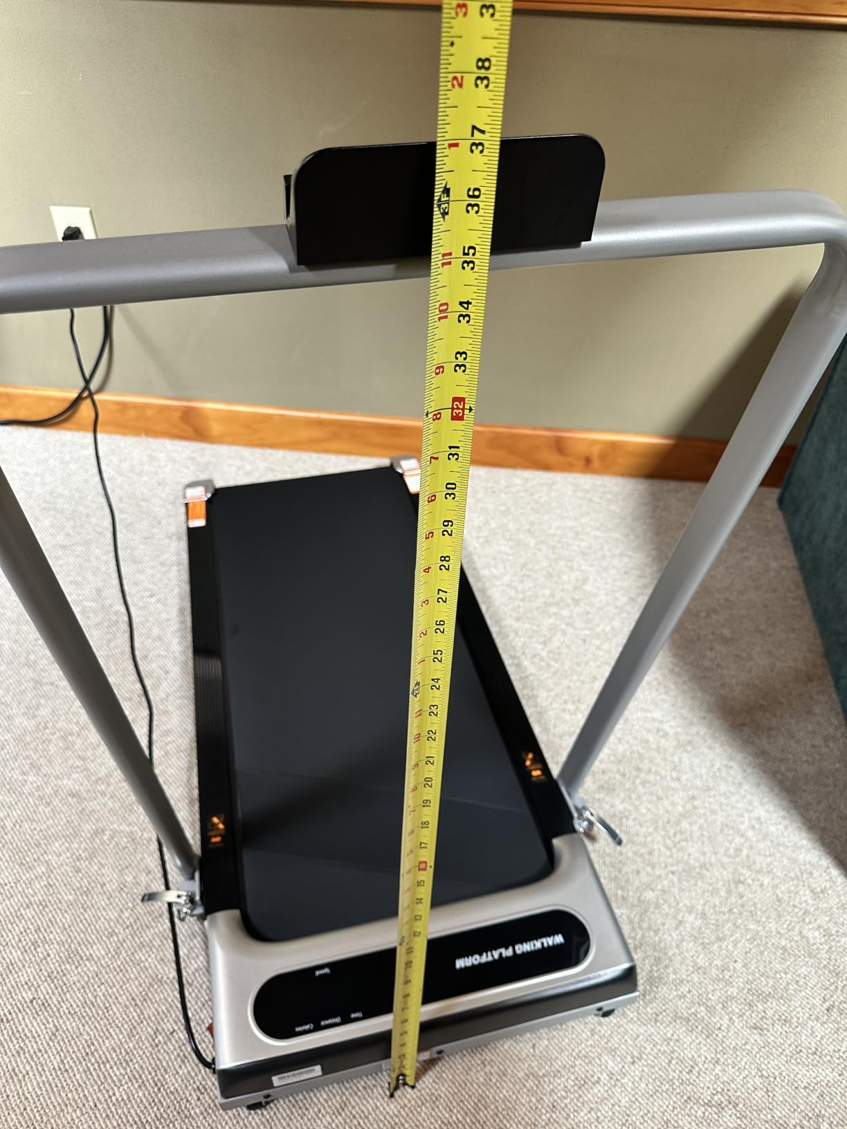 Walking Pad Treadmill for Home, Walking Pad with Incline and Handle Bar | Sturdy Foldable Handles Walking Pad with LED Display, Portable Quiet Under Desk Treadmills for small space at home office customer photo 2