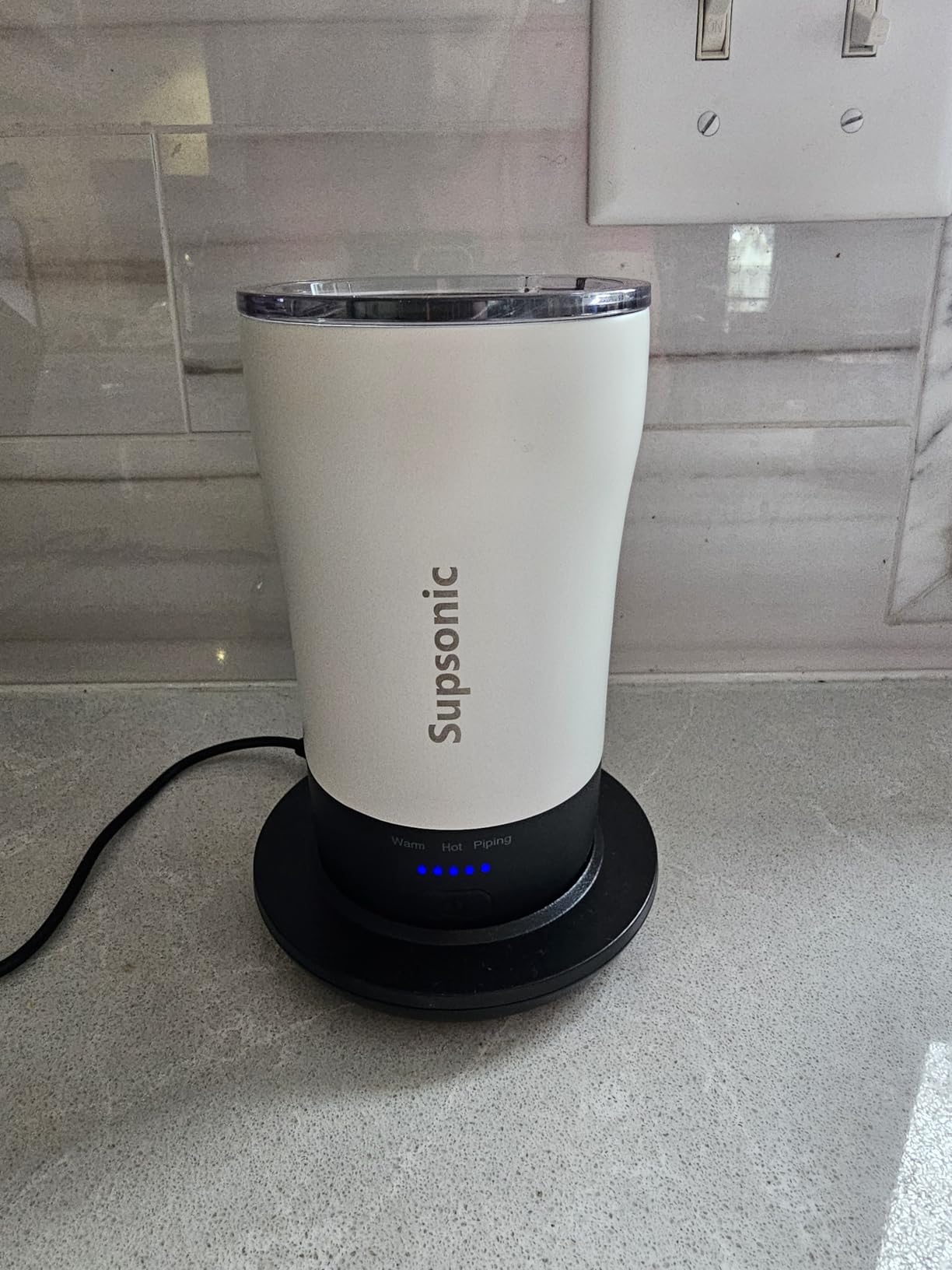 Supsonic Heated Coffee Mug, 14oz Smart Constant Temperature Travel Mug | Heat and Keeps Coffee Warm, Stainless Steel, 3-Temp Settings, Cup Holder Fit customer photo 1