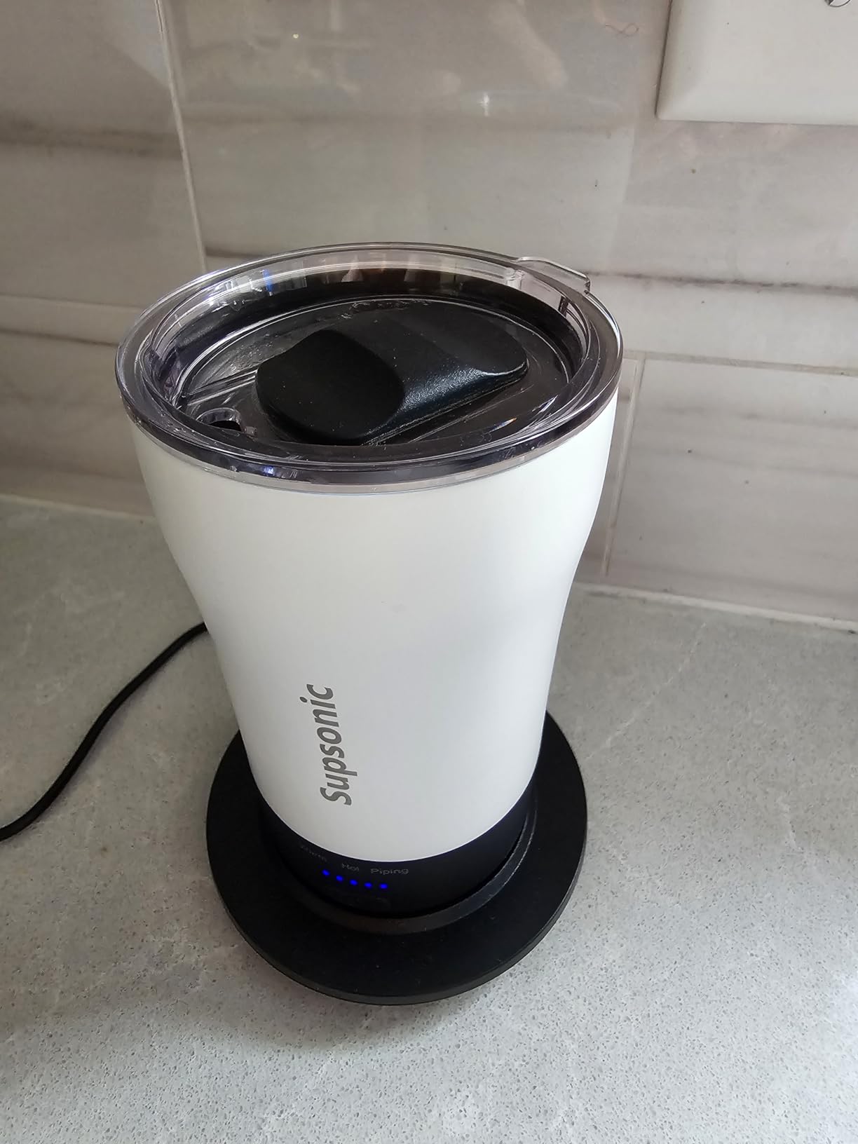 Supsonic Heated Coffee Mug, 14oz Smart Constant Temperature Travel Mug | Heat and Keeps Coffee Warm, Stainless Steel, 3-Temp Settings, Cup Holder Fit customer photo 2