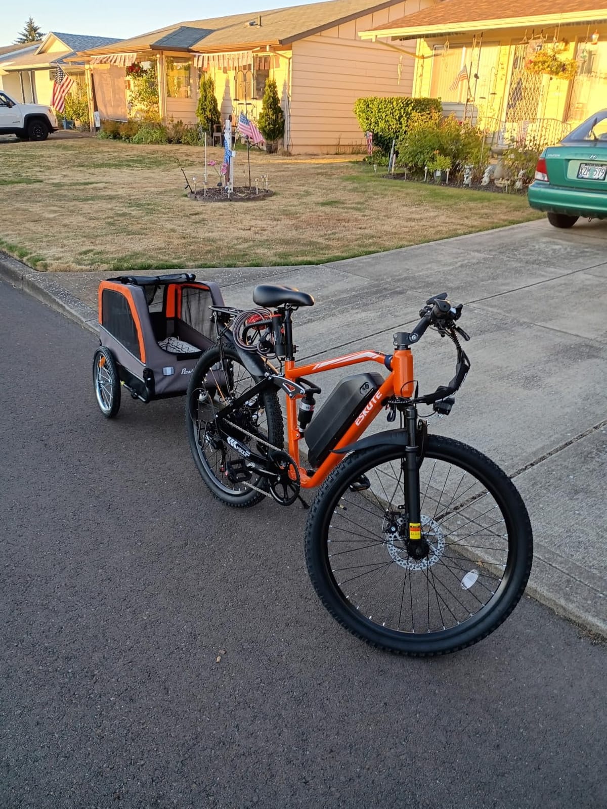 ESKUTE M200F Electric Bike for Adults - 27.5 inch Tire Mountain E-Bike, 1500W Peak Brushless Motor 31+MPH, 48V 20.8Ah Removable Battery, Up to 80 Miles, Step Over Commuter E-MTB, Full Suspensions customer photo 1