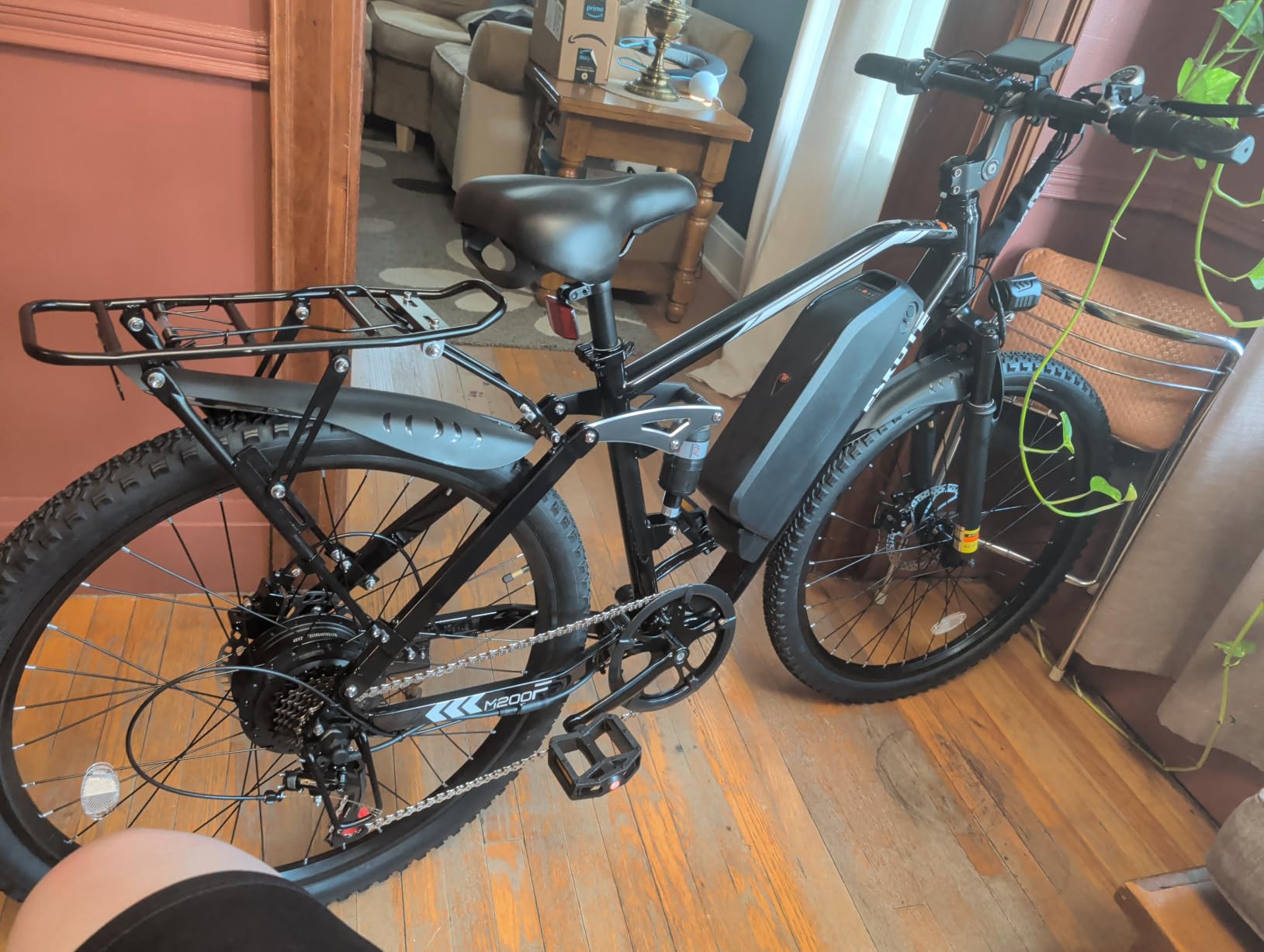 ESKUTE M200F Electric Bike for Adults - 27.5 inch Tire Mountain E-Bike, 1500W Peak Brushless Motor 31+MPH, 48V 20.8Ah Removable Battery, Up to 80 Miles, Step Over Commuter E-MTB, Full Suspensions customer photo 2