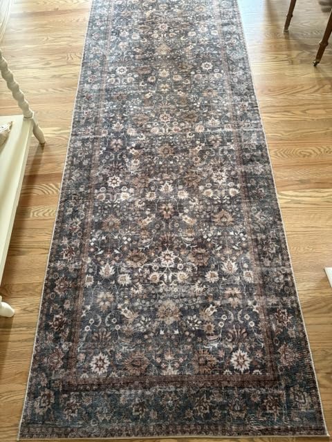 HUGEAR 6x9 Brown Linen Look Washable Area Rug for Living Room | Linen Look, Non Slip, Stain Resistant, Indoor Outdoor Rug for Entryway, Patio, Kitchen, High Traffic, Home Decor customer photo 1