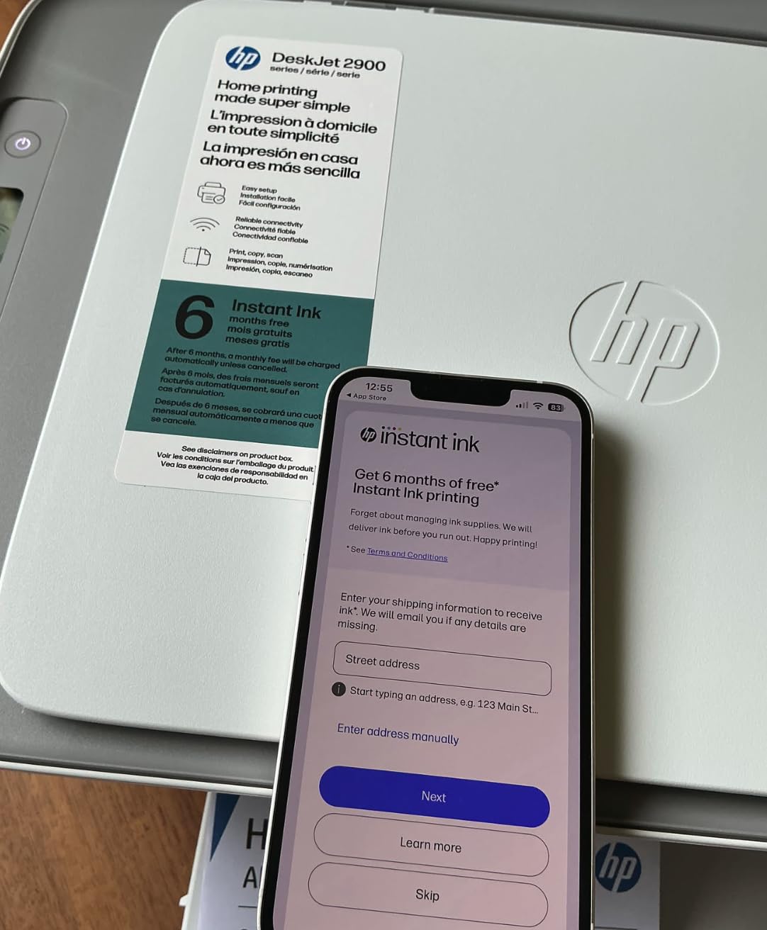 HP DeskJet 2923 Wireless All-in-One Color Inkjet Printer, Scanner, Copier, 6 Month Trial of Instant Ink Included, AI-Capable (B18JWA) customer photo 2