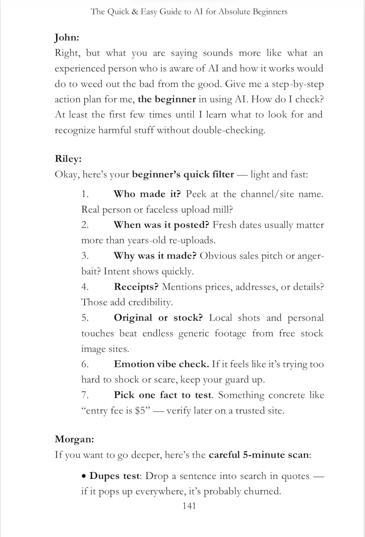 The Quick & Easy Guide to AI for Absolute Beginners: 5-Minute Lessons on What AI Is, How It Works, and How to Start Using It - No Coding or Tech Skills Needed (Generative AI Made Simple) customer photo 1