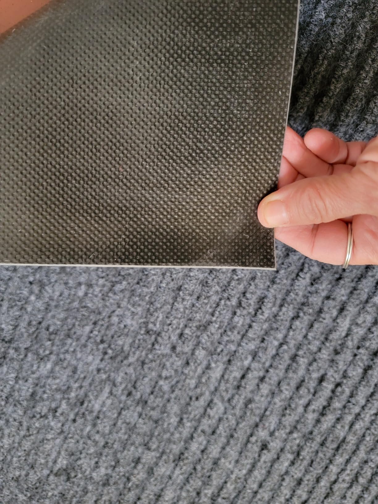Large Commercial Floor Mat, 4' x 8' Indoor Outdoor Front Door Mat, All-Season Non-Slip Entry Mat, Absorbent & Stain Resist, Easy Clean Heavy Duty Outdoor Mat for High Traffic Area, Black customer photo 2