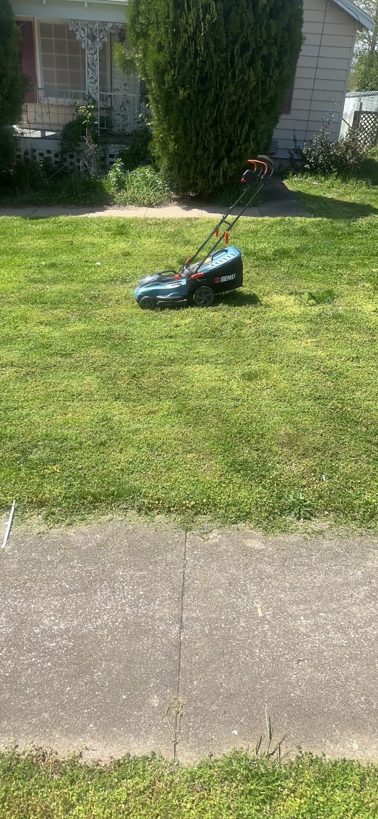 SENIX 20V 13 Inch Cordless Lawn Mower, 2-in-1 Electric Push Mower | 4.0Ah Battery & Charger, Bagging, Mulching, 5 Position Height Adjustment, for Garden Yard customer photo 1