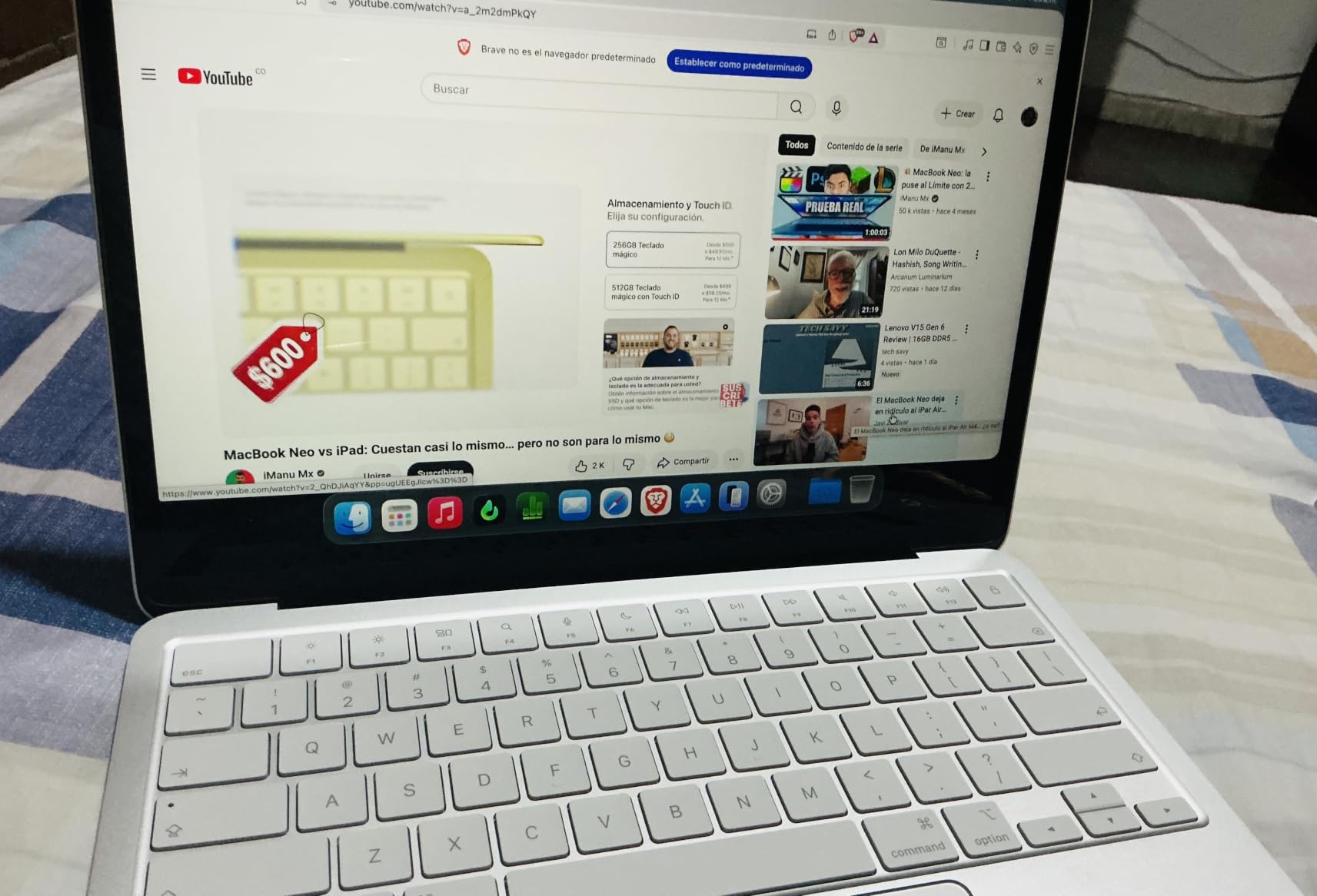 Apple 2026 MacBook Neo 13-inch Laptop with A18 Pro chip: Built for AI and Apple Intelligence, Liquid Retina Display, 8GB Unified Memory, 256GB SSD Storage, 1080p FaceTime HD Camera; Indigo customer photo 1