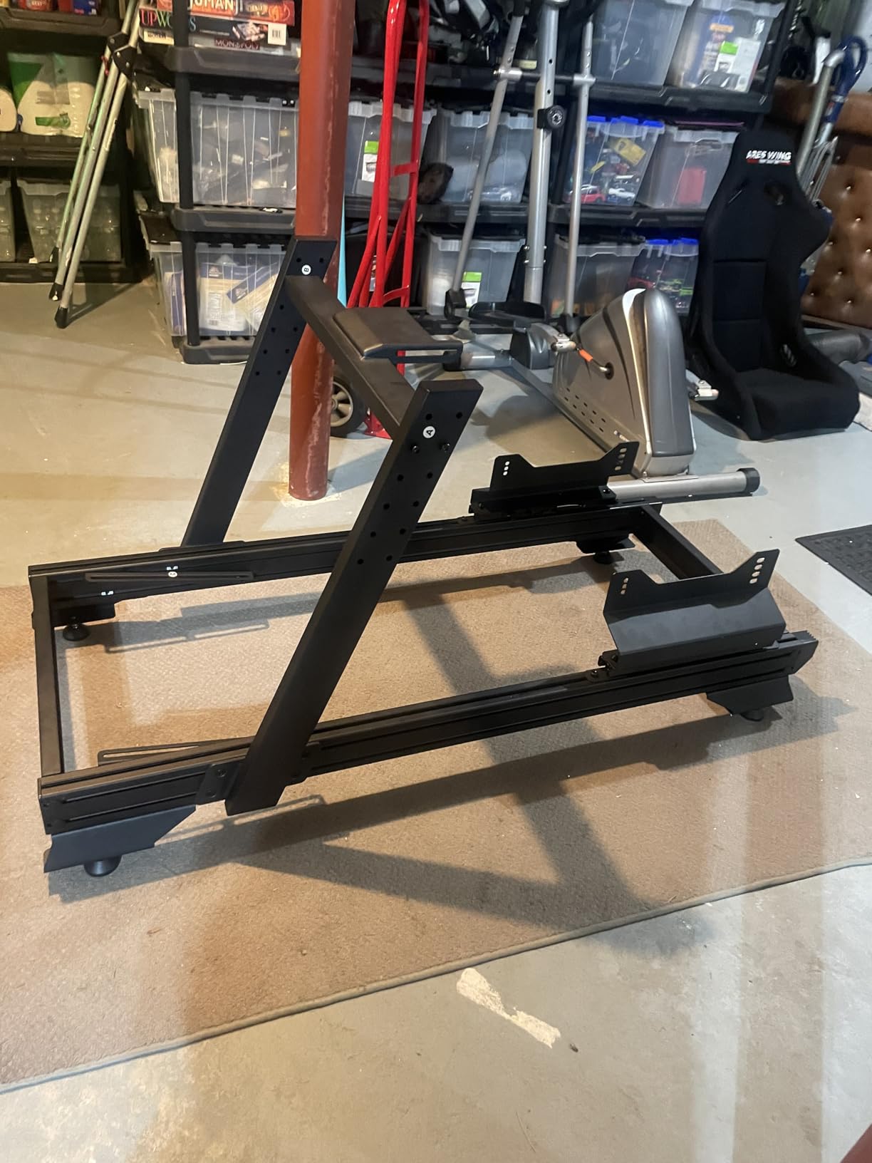 ARES WING Sim Racing Cockpit with Racing Seat, 8040 Aluminum Profile | Fully Adjustable, Compatible with Thrustmaster/Fanatec/Moza/Logitech (Wheel, Pedals and Shifter Not Included) customer photo 1