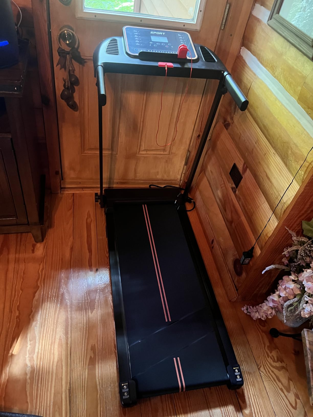 Treadmills for Home Walking Pad - Foldable Treadmill Under Desk with Handle Bar 0.6-6.2 MPH Portable Folding Pads Compact Running Machine Quiet Lightweight customer photo 1