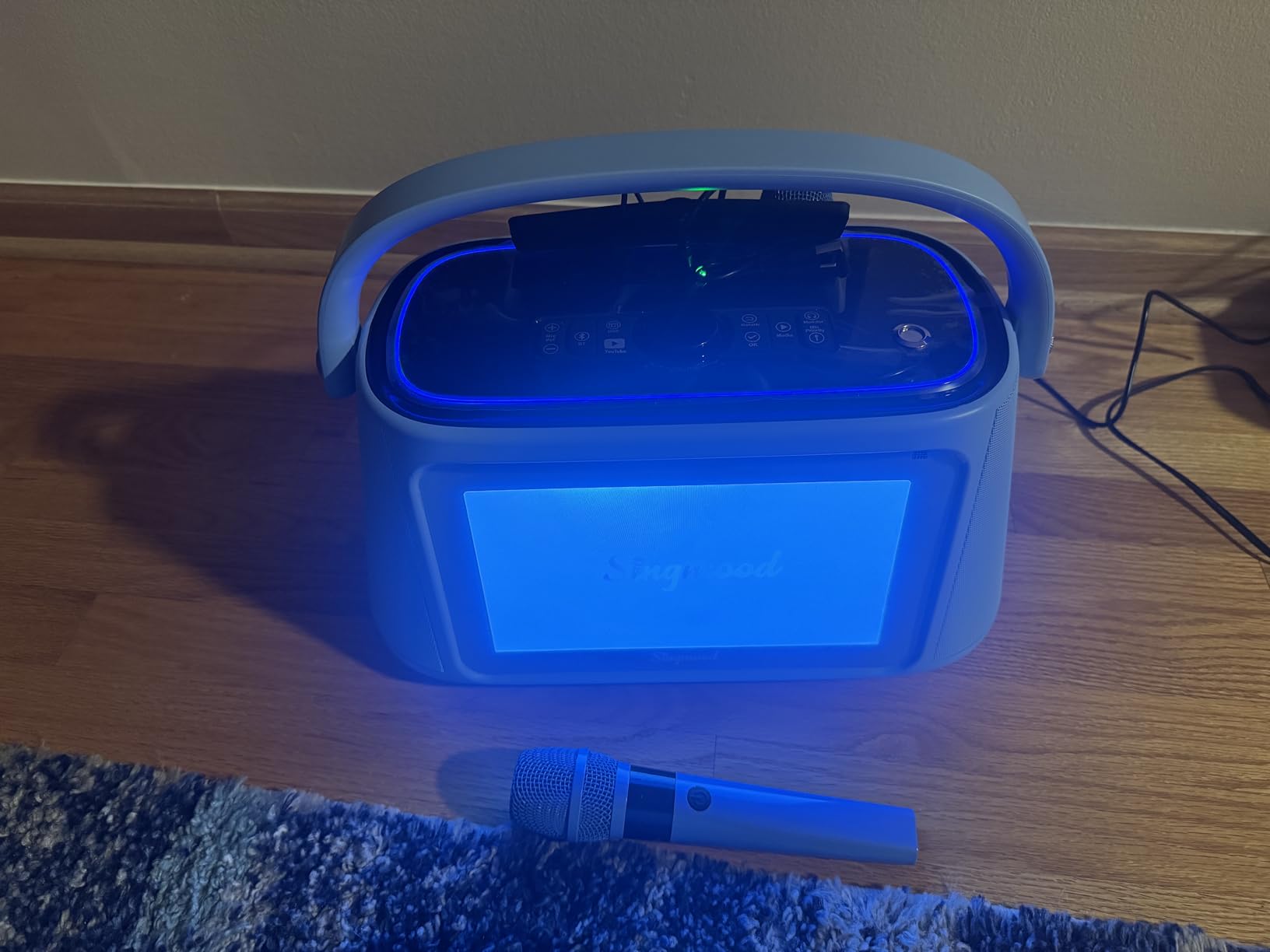 Karaoke Machine for Adults with Lyrics Display, Portable Built-in 22 Inches Tablet with 2 Wireless Microphones, 1200W Peak Power Bluetooth Portable Karaoke System for Any Occasion (S-200) customer photo 2