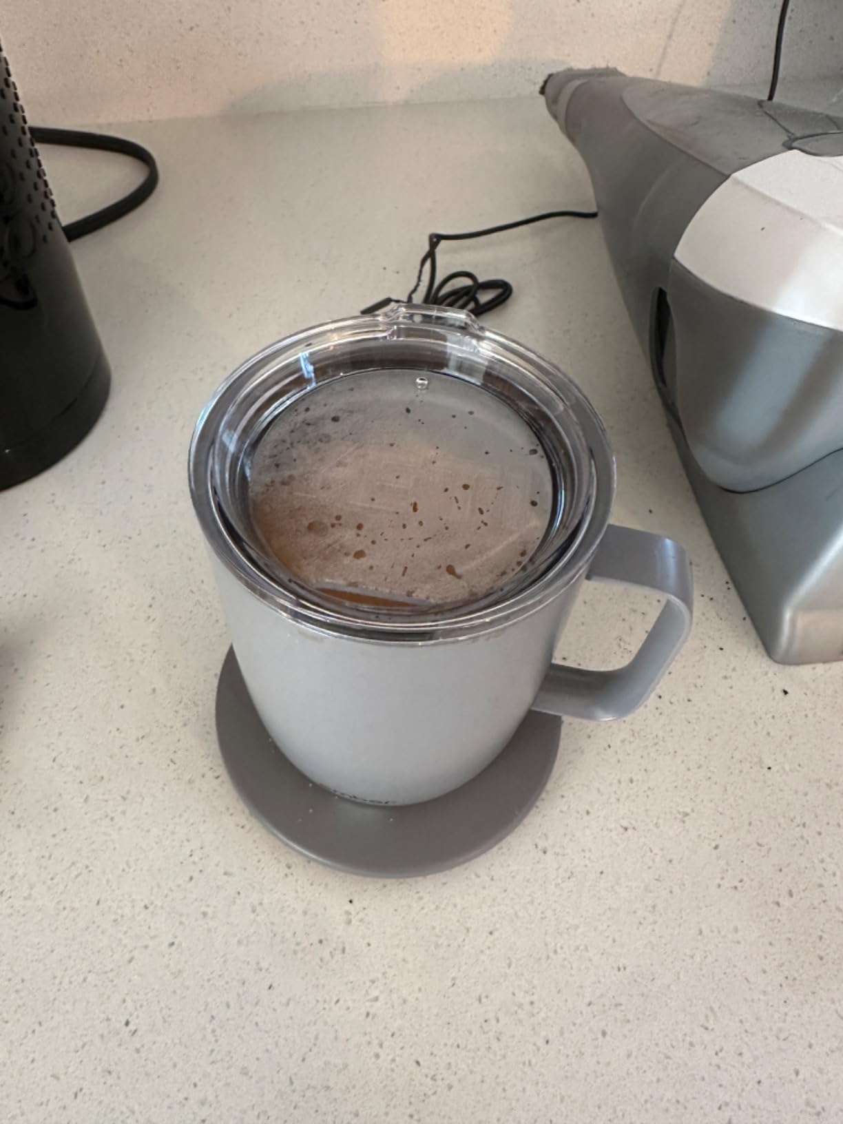 Ember Temperature Control Smart Mug 2, 14 Oz, App-Controlled Heated Coffee Mug with 80 Min Battery Life and Improved Design, Sandstone customer photo 1
