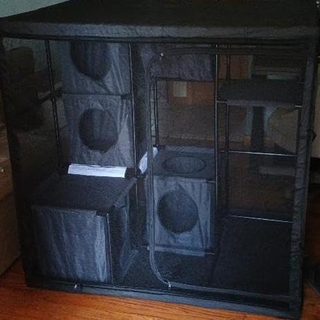Rywell Extra Large Catio Outdoor Cat Enclosure Weatherproof | Multi-Level with 2 Platforms and 4 Resting Box, Escape-Proof for Patio/Balcony/Backyard/Garden, Heavy-Duty for Multiple Cats customer photo 1