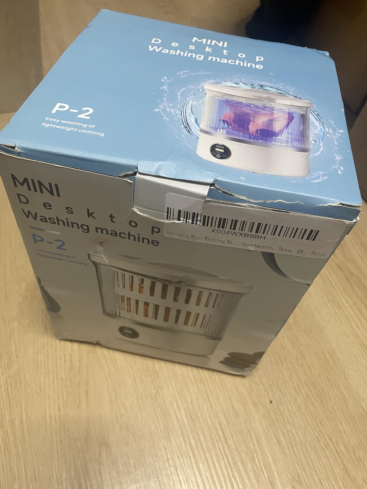 Portable Mini Washing Machine, 4L Large Capacity Underwear Washer with Blue Light & Dehydration, Deep Clean Small Clothes, Semi-Automatic Mini Washer for Family, Hotel, Camping customer photo 1