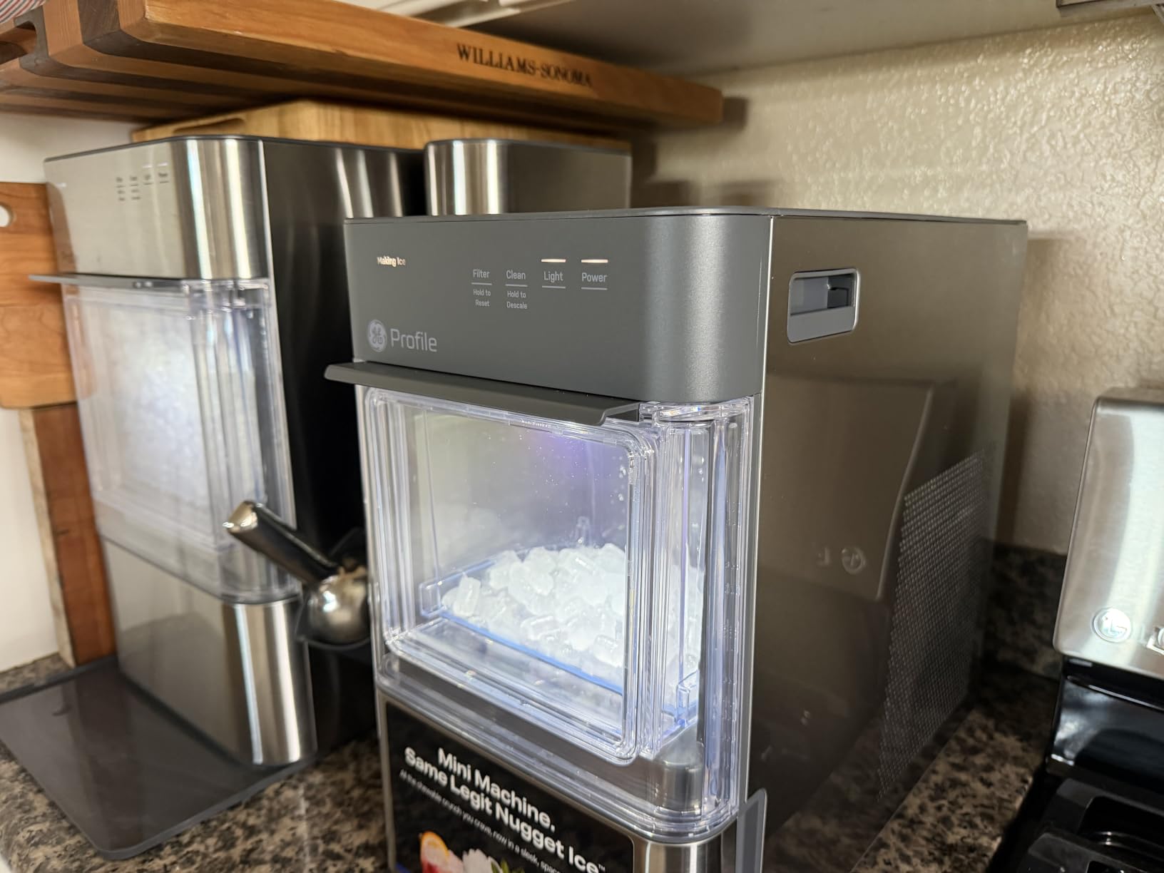 GE Profile Opal MINI PRO Nugget Ice Maker w/Side Tank, Portable Countertop Pebble Ice Machine, 36 lbs/Day, Top Fill, 6 Pack Descaler & Scoop, Stainless Steel customer photo 2