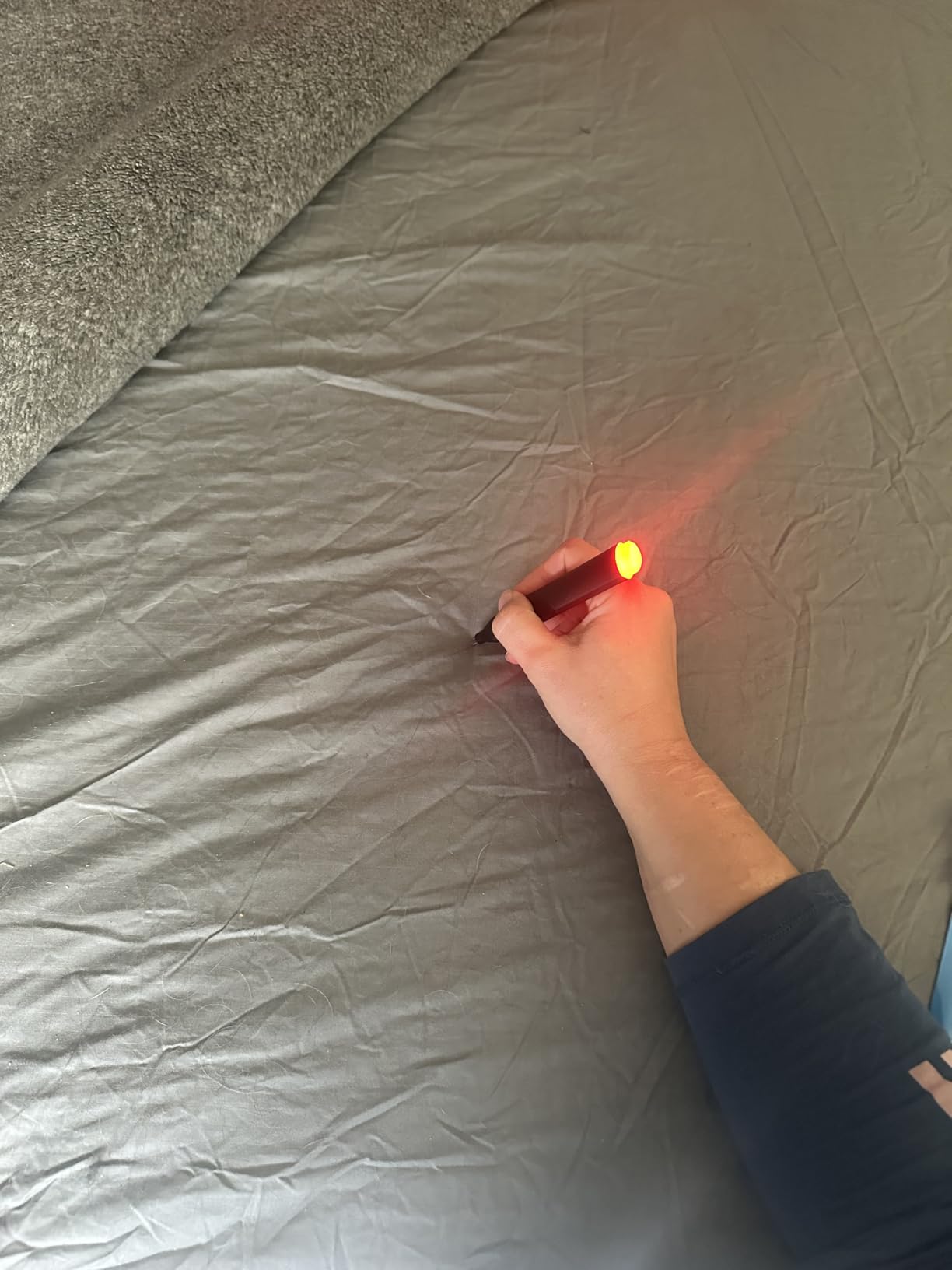 Grounding Sheets King, 90% Organic Cotton+ 10% Pure Silver Fiber,Grounded Bed Sheet Kit, Deep Pocket Grounded Bed Sheet, Relieves Pain - Used for Healthy Sleep Therapy (Gray, King) customer photo 1