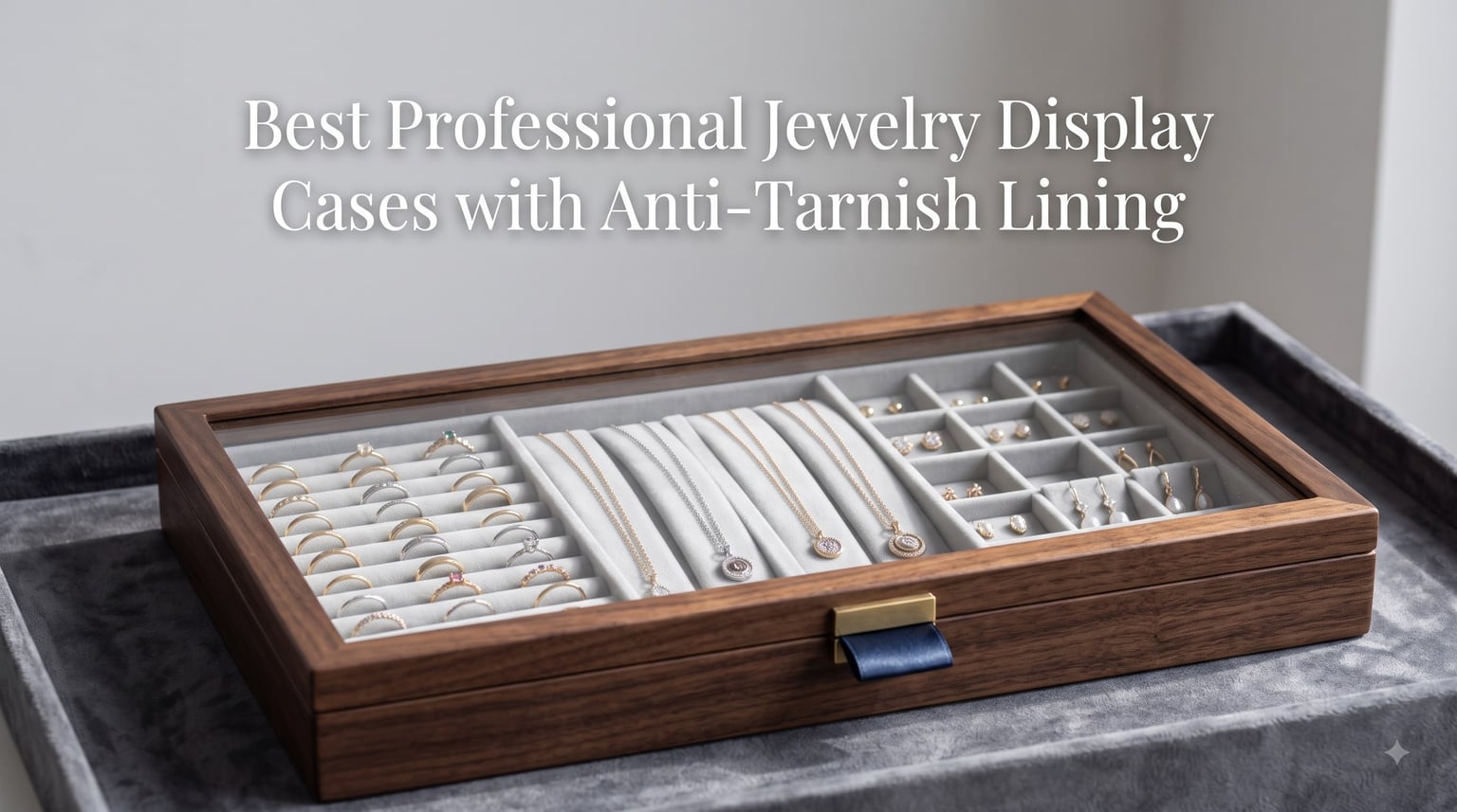 Best Professional Jewelry Display Cases with Anti-Tarnish Lining