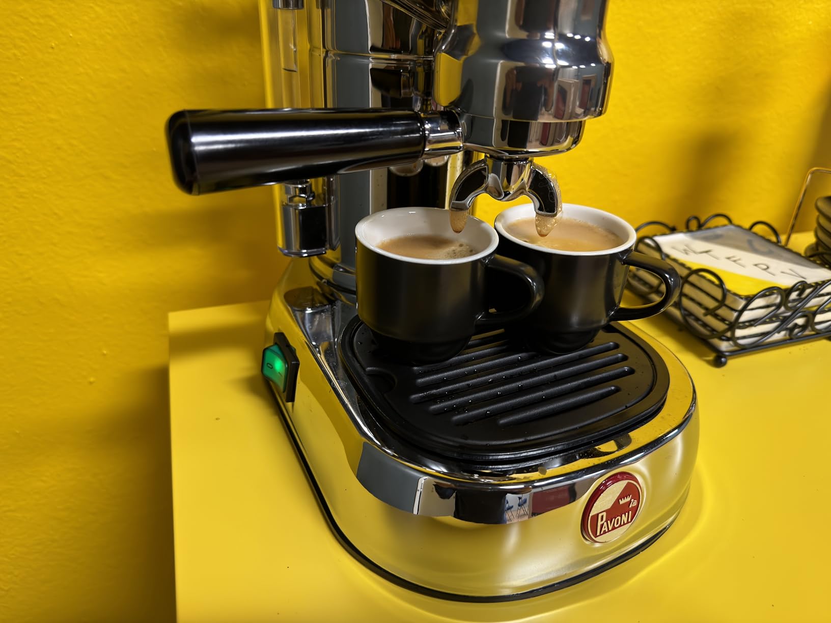 La Pavoni PC-16 Professional Espresso Machine - 16-Cup Capacity Lever Espresso Maker - Chrome Finish- Solid Brass 38oz Boiler - Dual Frothing Systems & Mounted Pressure Gauge - Made in Italy customer photo 1