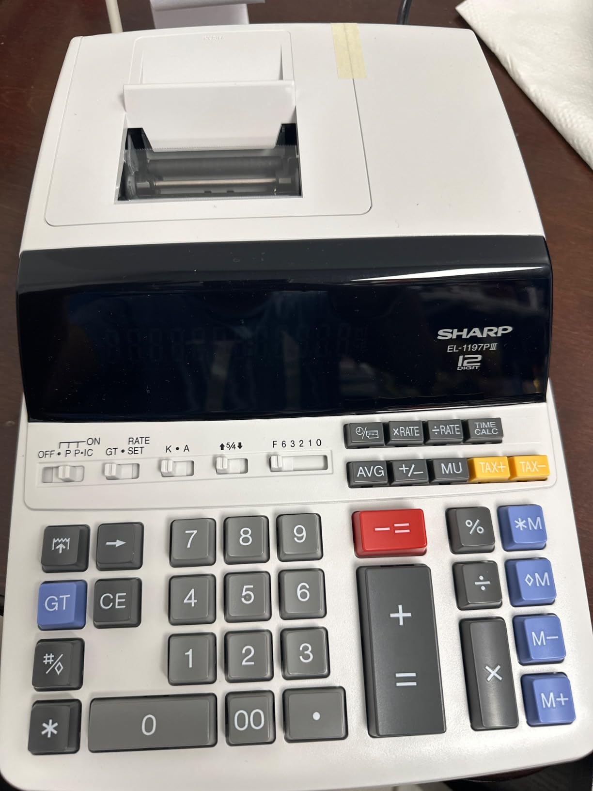 Sharp Heavy Duty Color Printing Calculator, White (EL-1197PIII) customer photo 1
