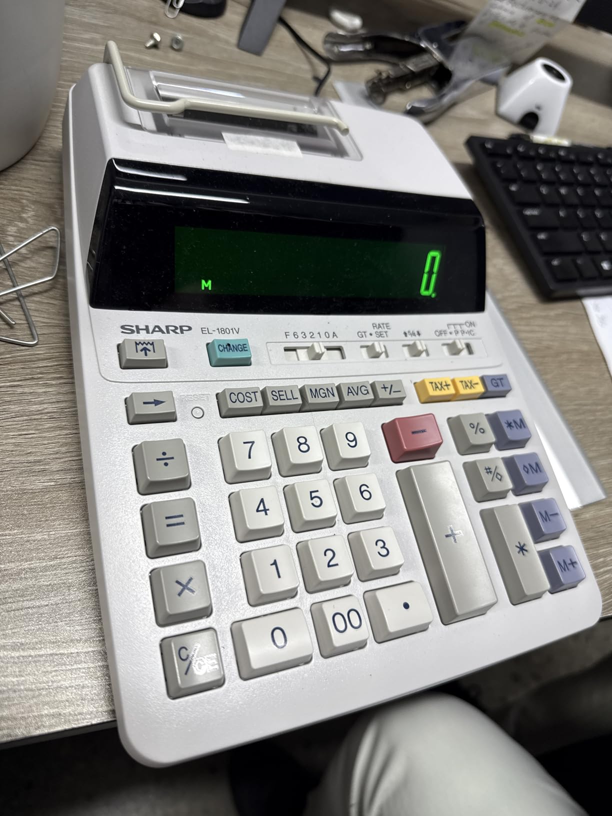 Sharp EL-1801V Ink Printing Calculator, 12-Digit LCD, AC Powered, Off-White, Ideal for Business & Office Use, Easy-to-Read Display & Durable Design customer photo 2
