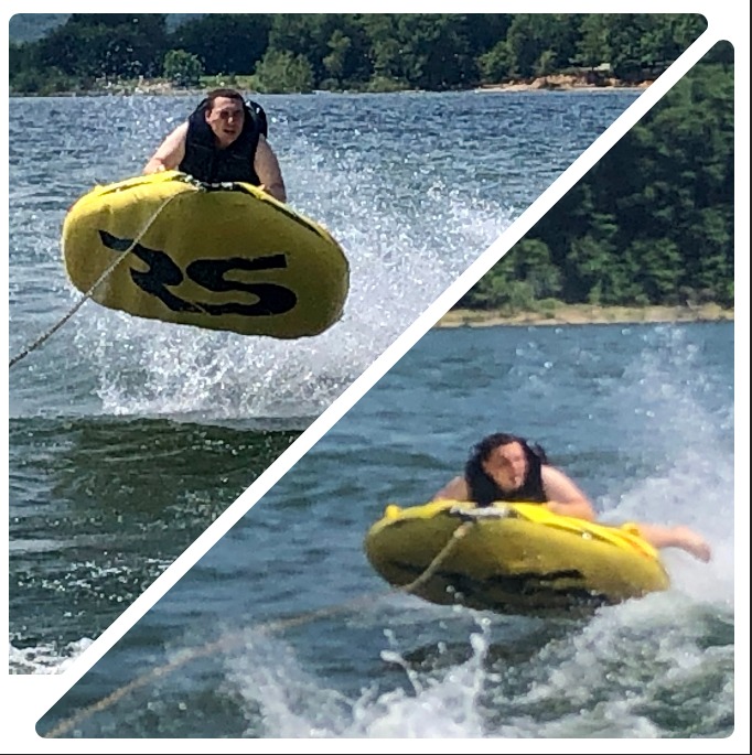 RAVE Sports Razor Inflatable Towable Tube, 1-2 Riders, Unique Skim-Fast Bottom Coating, Nylon Cover, Four Foam-Filled Reinforced Handles, Quick Connect Tow Point, Boat Tubes and Towables customer photo 1