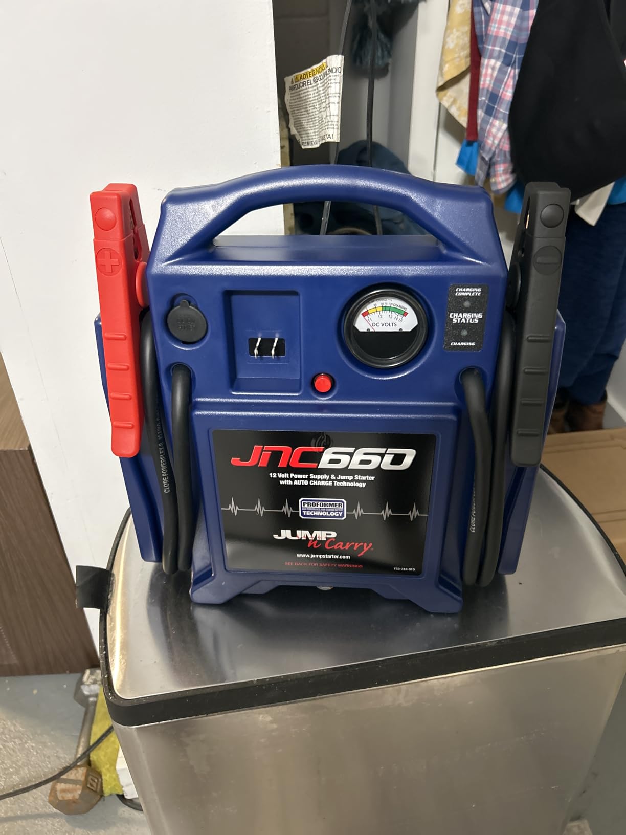 Clore Automotive Jump-N-Carry JNC660 1700 Peak Amp 12 Volt Jump Starter , Blue customer photo 1