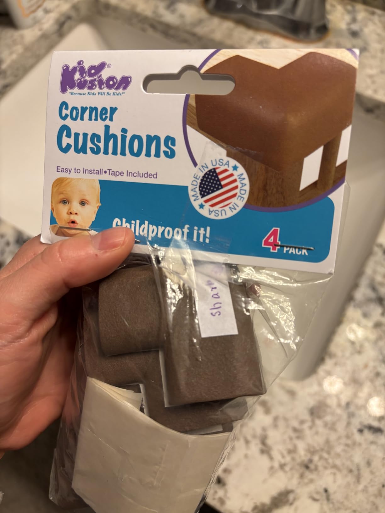 Kidkusion Baby Proofing Corner Protector | Black | 4 Pack customer photo 2
