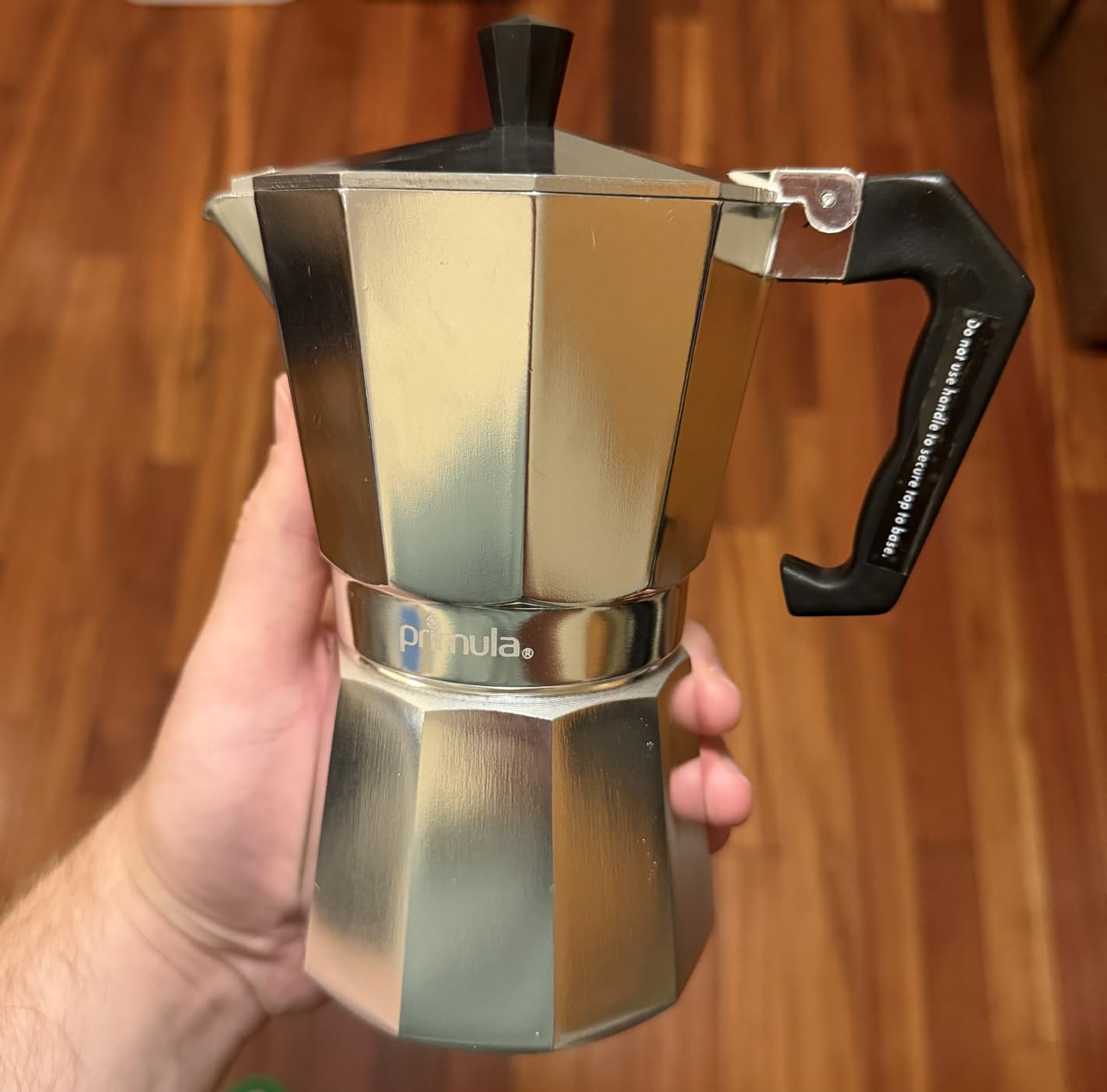 Primula Classic Stovetop Espresso and Coffee Maker, Moka Pot for Italian and Cuban Café Brewing, Greca Coffee Maker, Cafeteras, 6 Espresso Cups, Silver customer photo 2