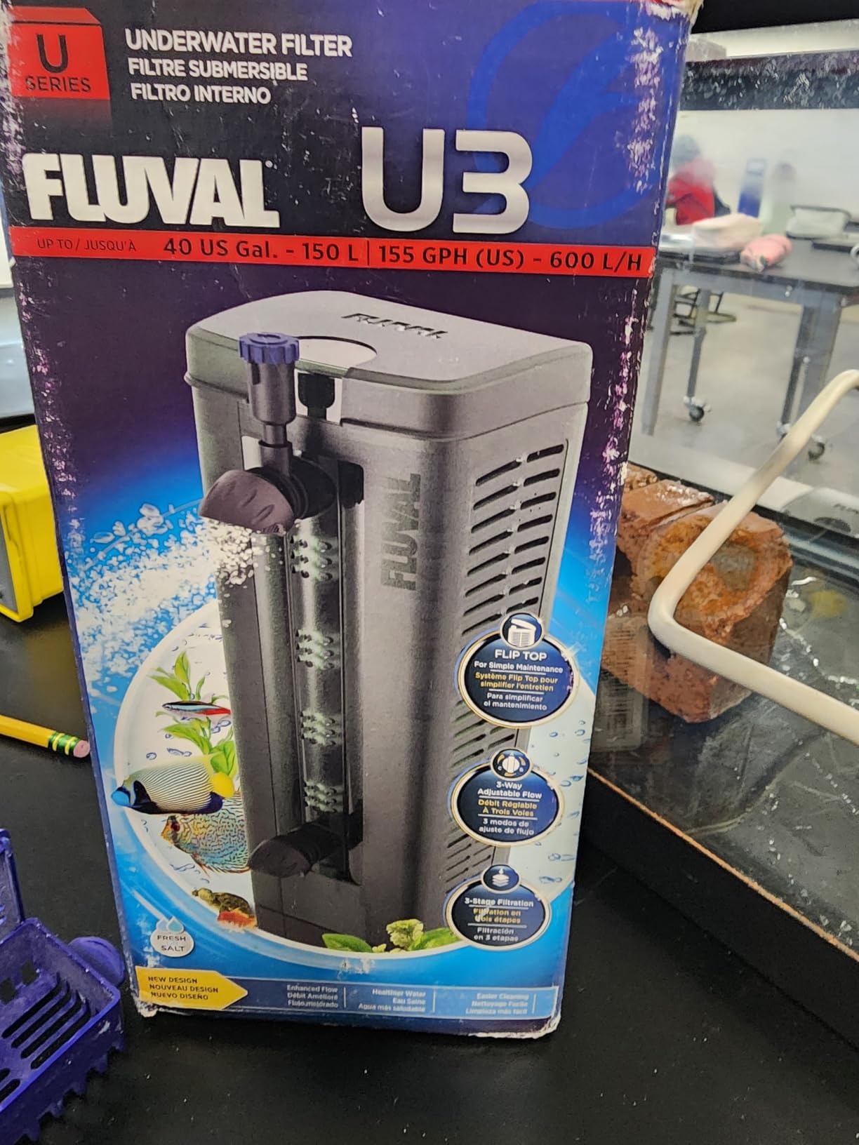 Fluval U3 Underwater Filter | Designed for Freshwater and Saltwater Aquariums, Also Ideal for Terrariums and Turtle Tanks customer photo 1
