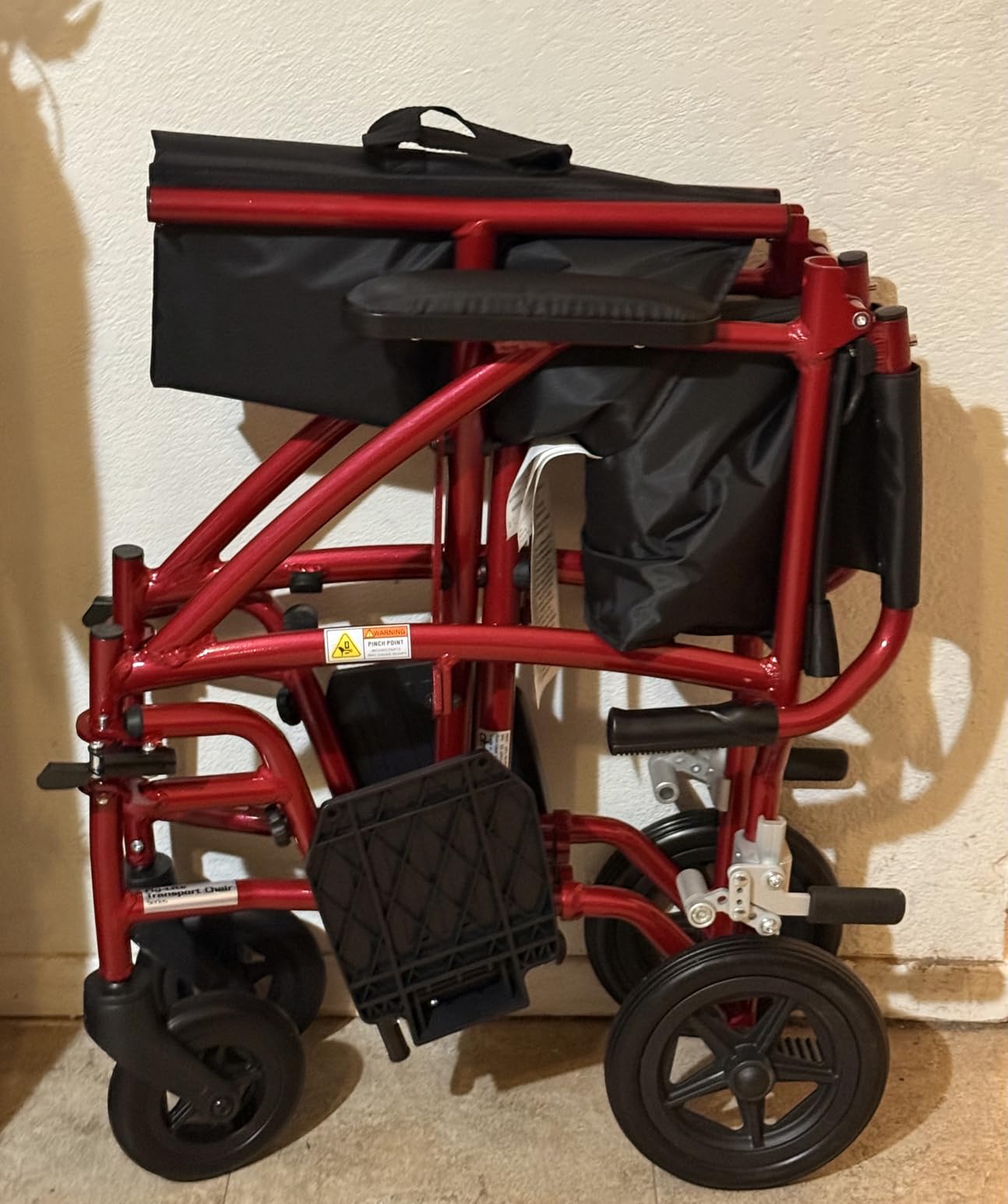 Drive Medical Fly-Lite Lightweight Folding Transport Wheelchair, Black customer photo 1