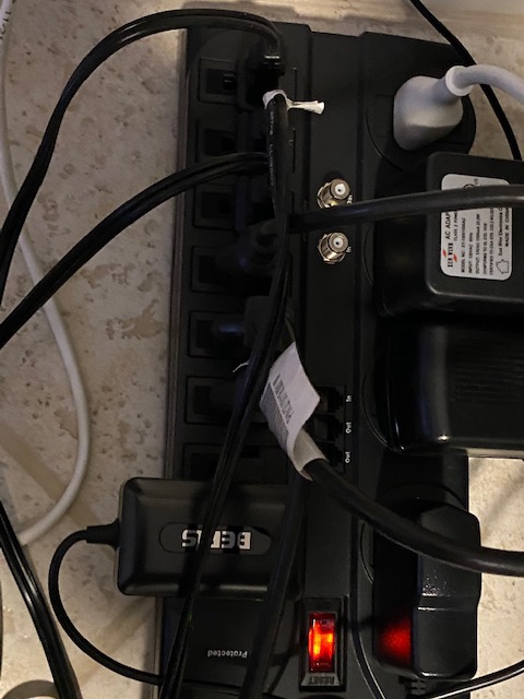 Eaton Tripp Lite TLP1208TELTV Home Theater Surge Protector Power Strip, 12 Outlets, Flat Plug 8ft Extension Cord, 2160 Joules | Coax and RJ11 Ports for Phone Land Line, TV, and WiFi Router Protection customer photo 1