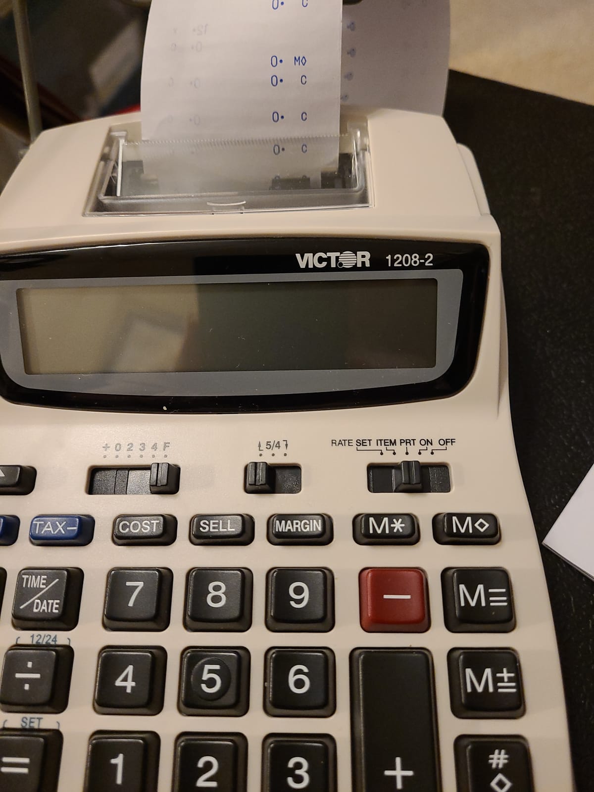 Victor 12-Digit Compact Adding Machine Printing Calculator, Fast 2.3 Lines-Per-Second Ink Roller Printer with Cost, Sell and Margin Keys, 20% Recycled Plastic Enclosure, White (1208-2) customer photo 2
