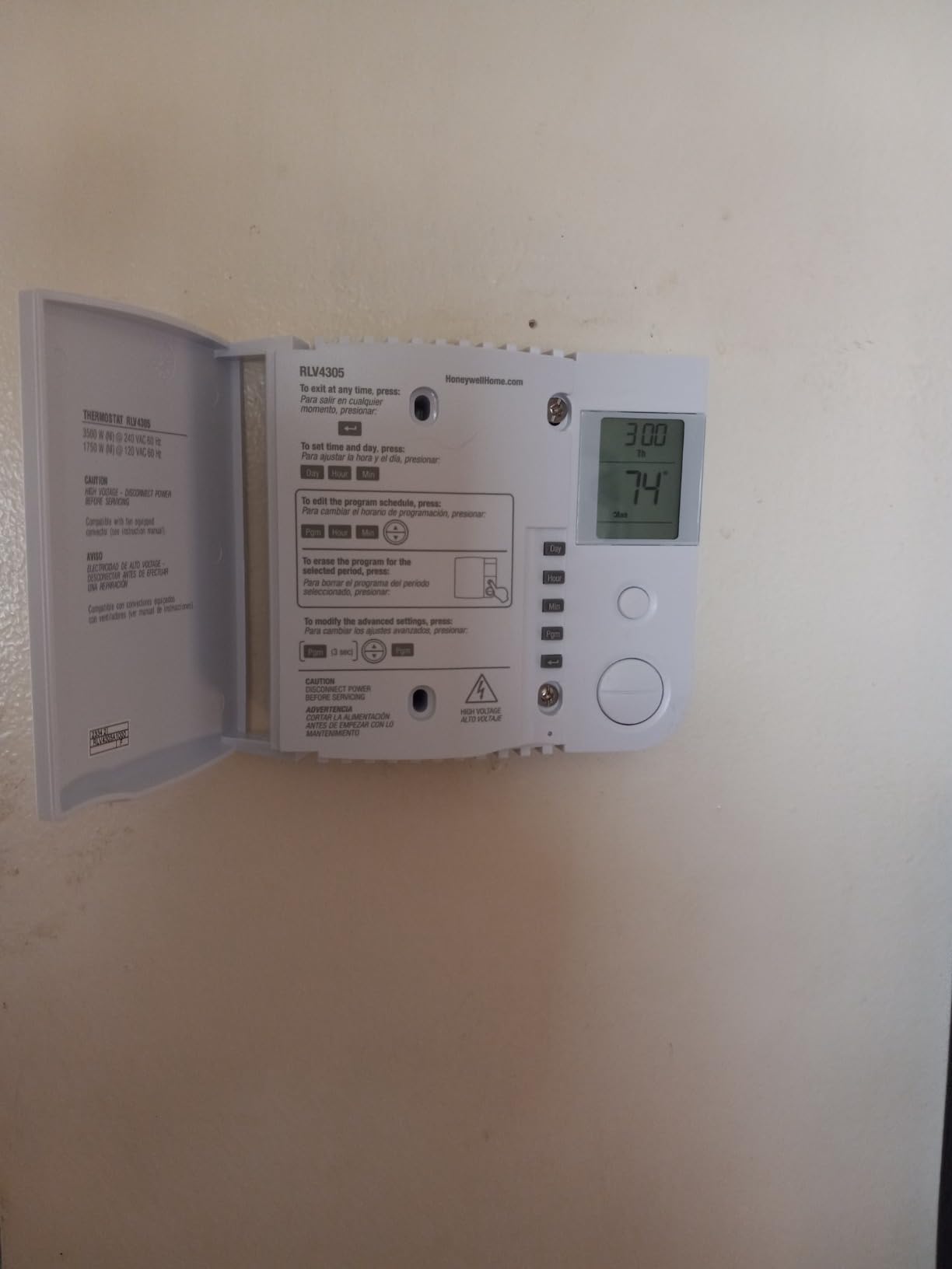 Honeywell Home 5-2 Day Programmable Thermostat Electric Baseboard Heaters customer photo 1