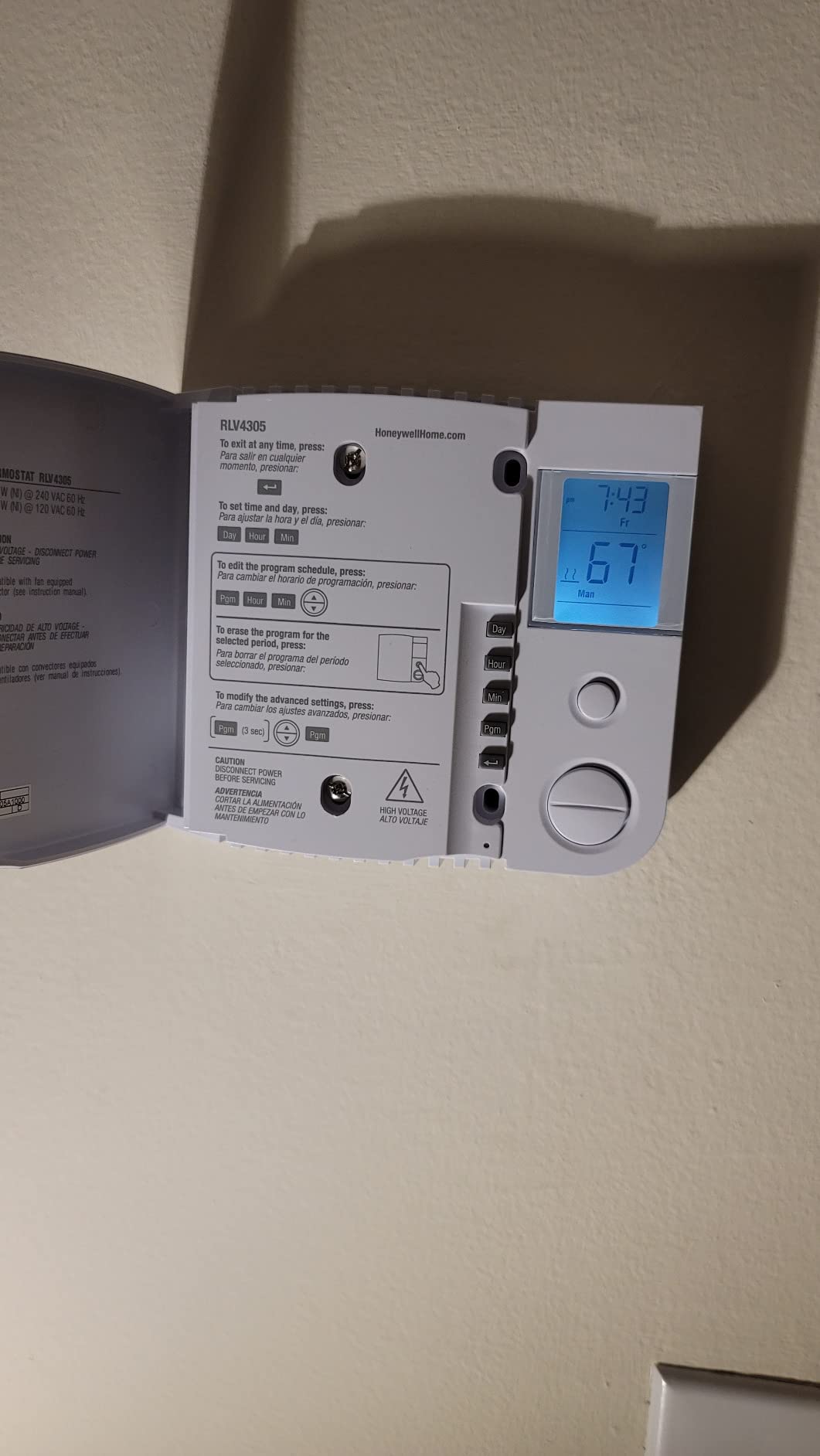 Honeywell Home 5-2 Day Programmable Thermostat Electric Baseboard Heaters customer photo 2
