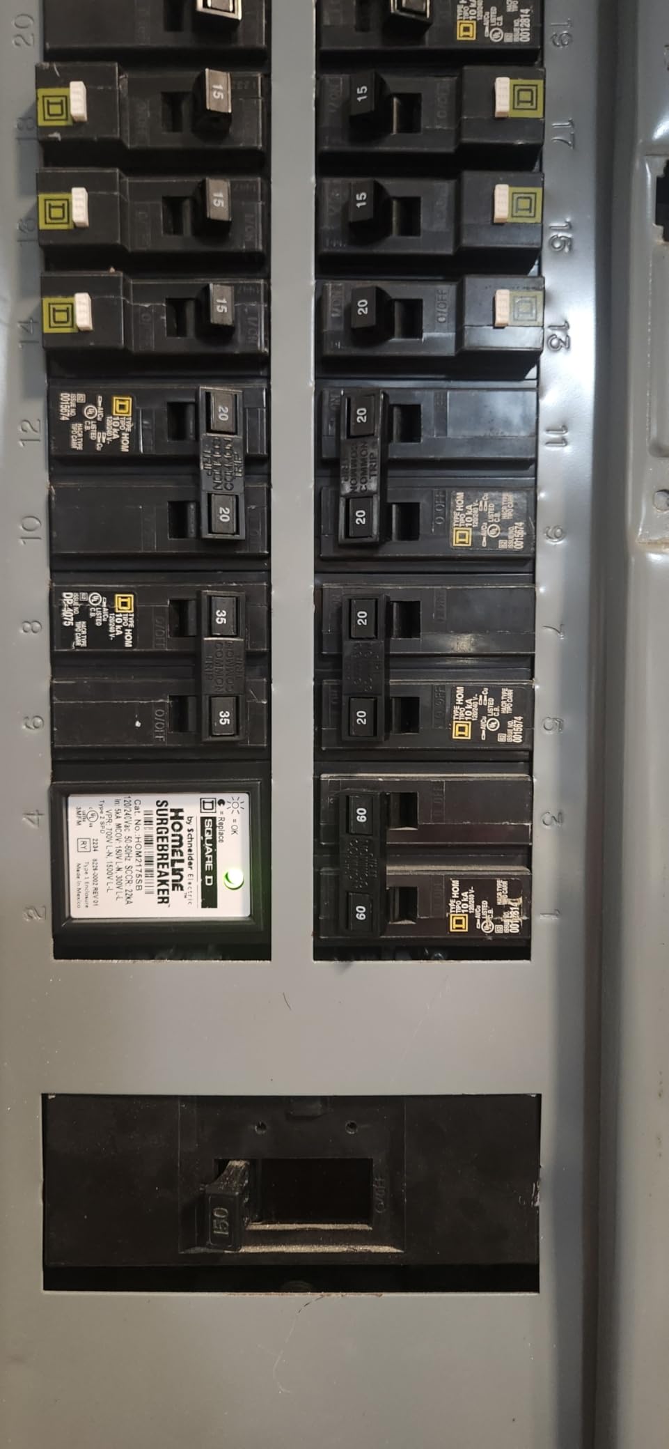 Square D by Schneider Electric HOM2175SB Homeline SurgeBreaker, Surge Protection Device, 25kA, 120/240V, 1-Phase, 3-Wire customer photo 2