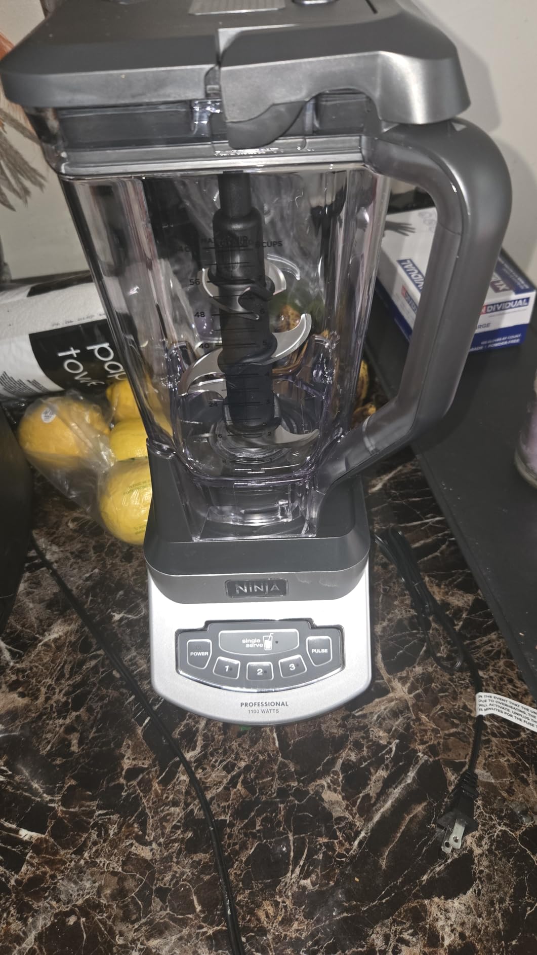 Ninja BL660 Professional Compact Smoothie & Food Processing Blender, 1100-Watts, 3 Functions -for Frozen Drinks, Smoothies, Sauces, & More, 72-oz. Pitcher, (2) 16-oz. To-Go Cups & Spout Lids, Gray customer photo 2