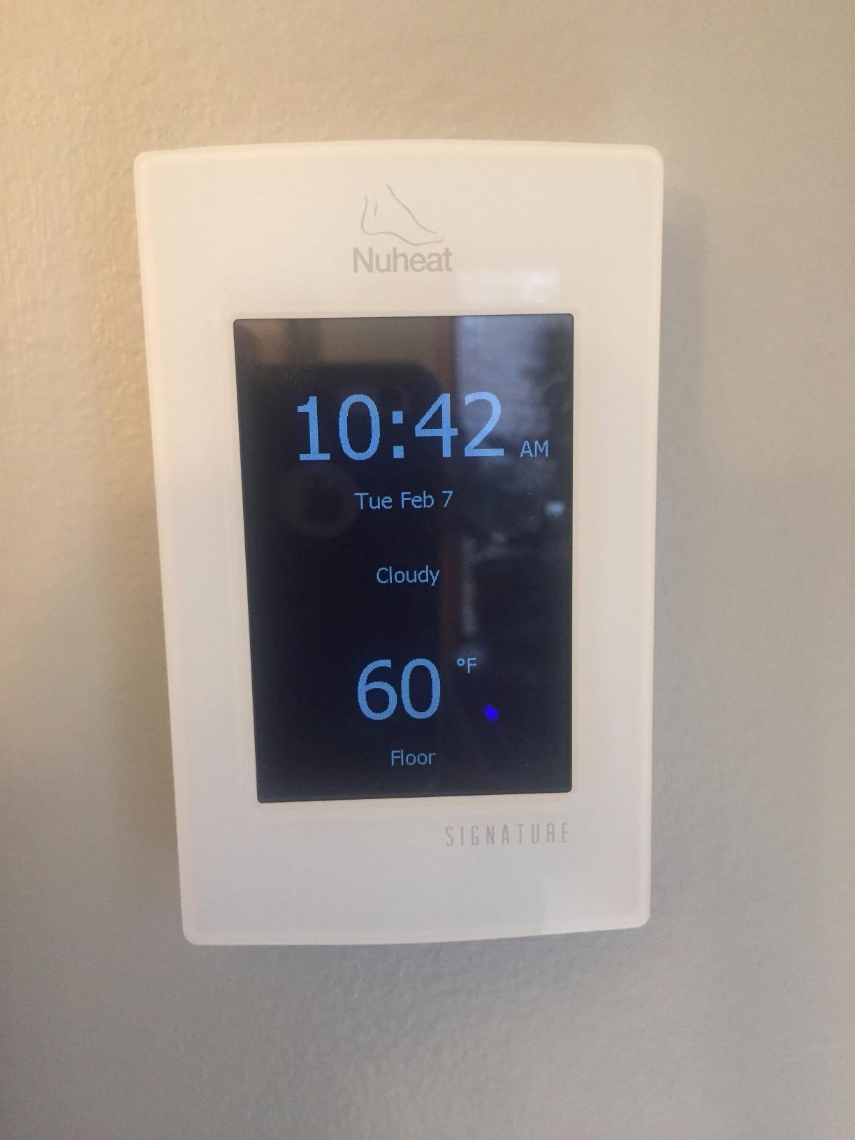 Nuheat nVent Signature AC0055 WiFi Programmable Floor Heating Thermostat customer photo 2