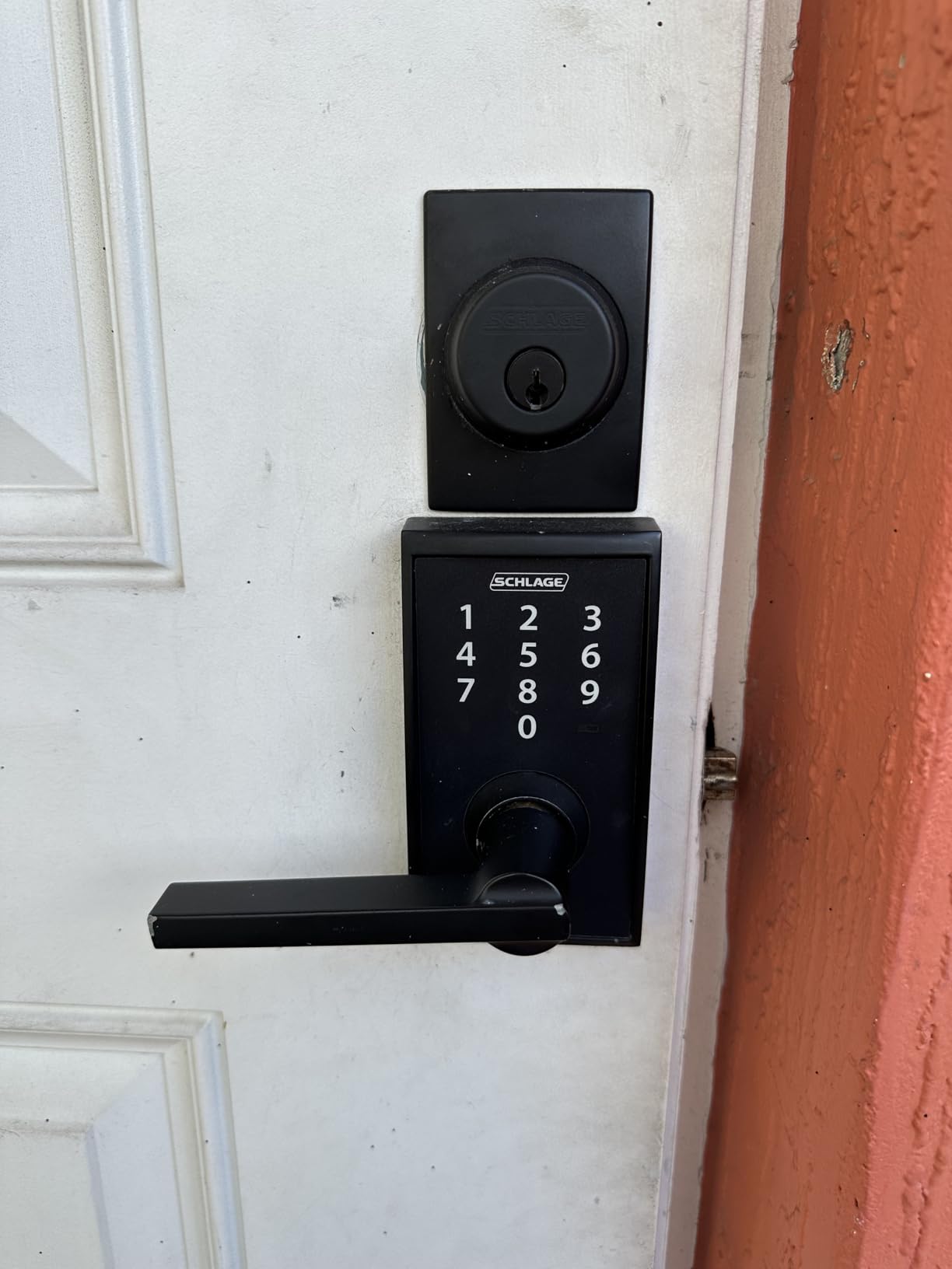 Schlage Touch Electronic Lock, Lever Handle, Century Trim, Satin Nickel customer photo 2