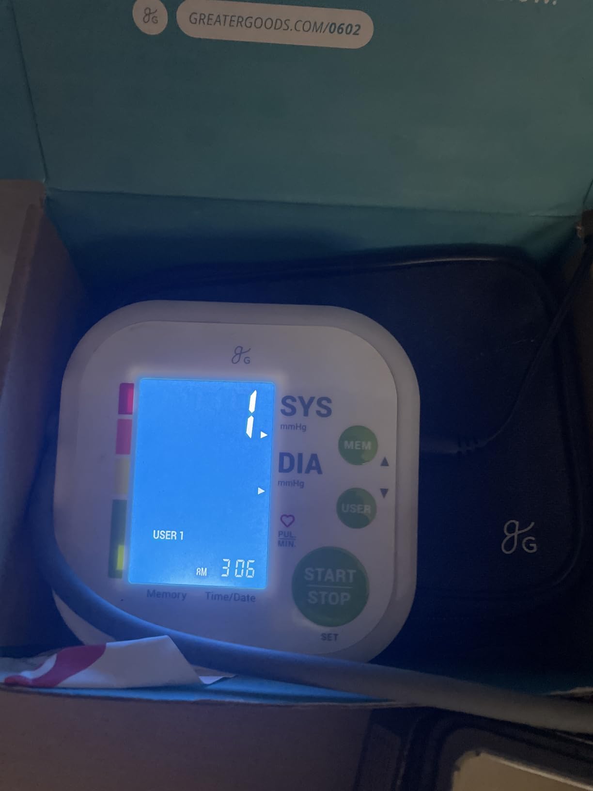 Greater Goods Upper Arm Blood Pressure Monitor for Home Use, Automatic customer photo 2