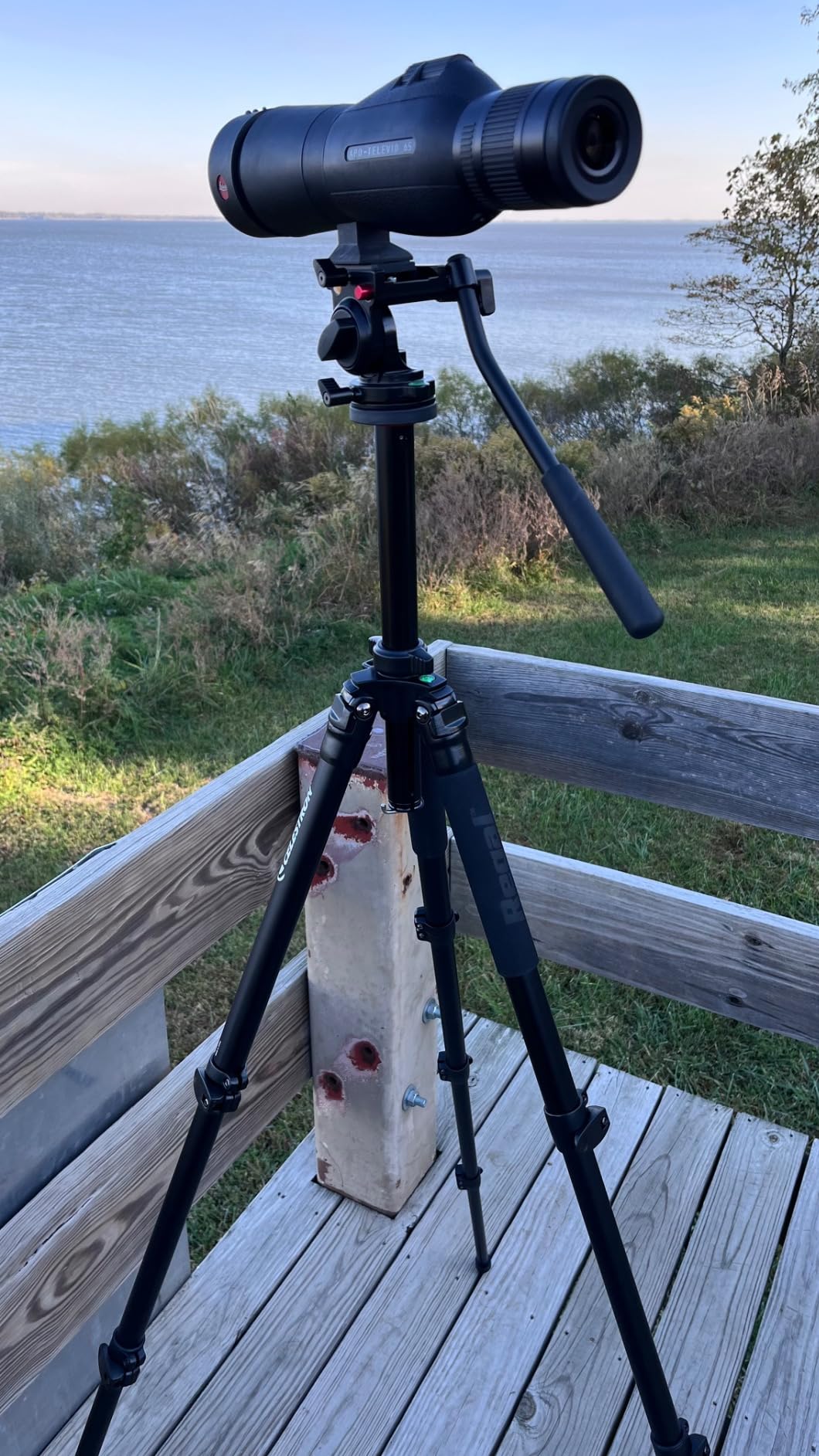 Celestron Regal Premium Tripod for Spotting Scopes, Binoculars & Cameras | Two-Way Fluid Pan Head, Adjustable Height, Stable on Any Terrain, Quick-Release Balance Rail, Sturdy Lightweight Aluminum customer photo 1