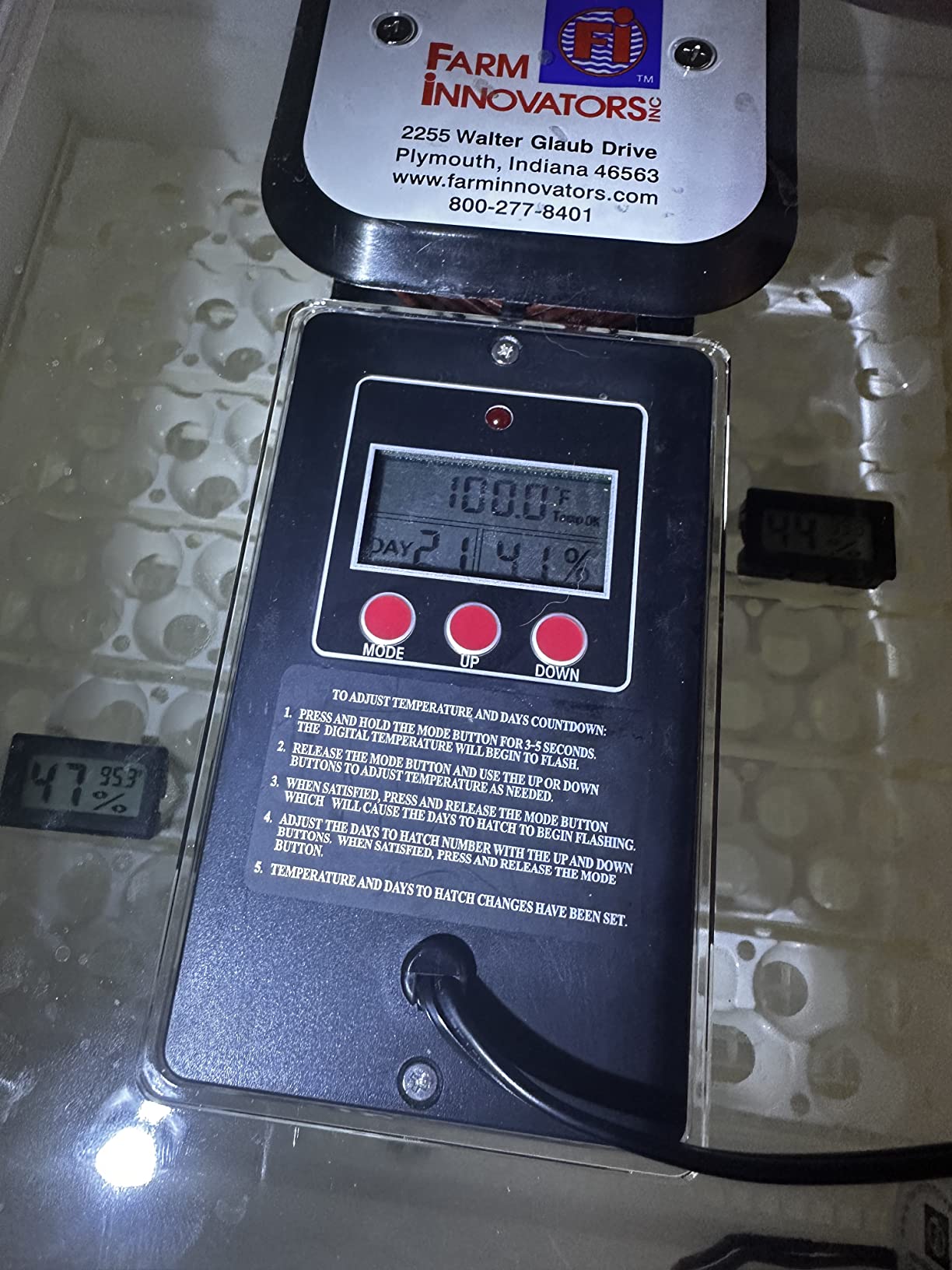 Farm Innovators 41 Egg Digital Circulated Air Incubator, Auto Turner, White customer photo 1