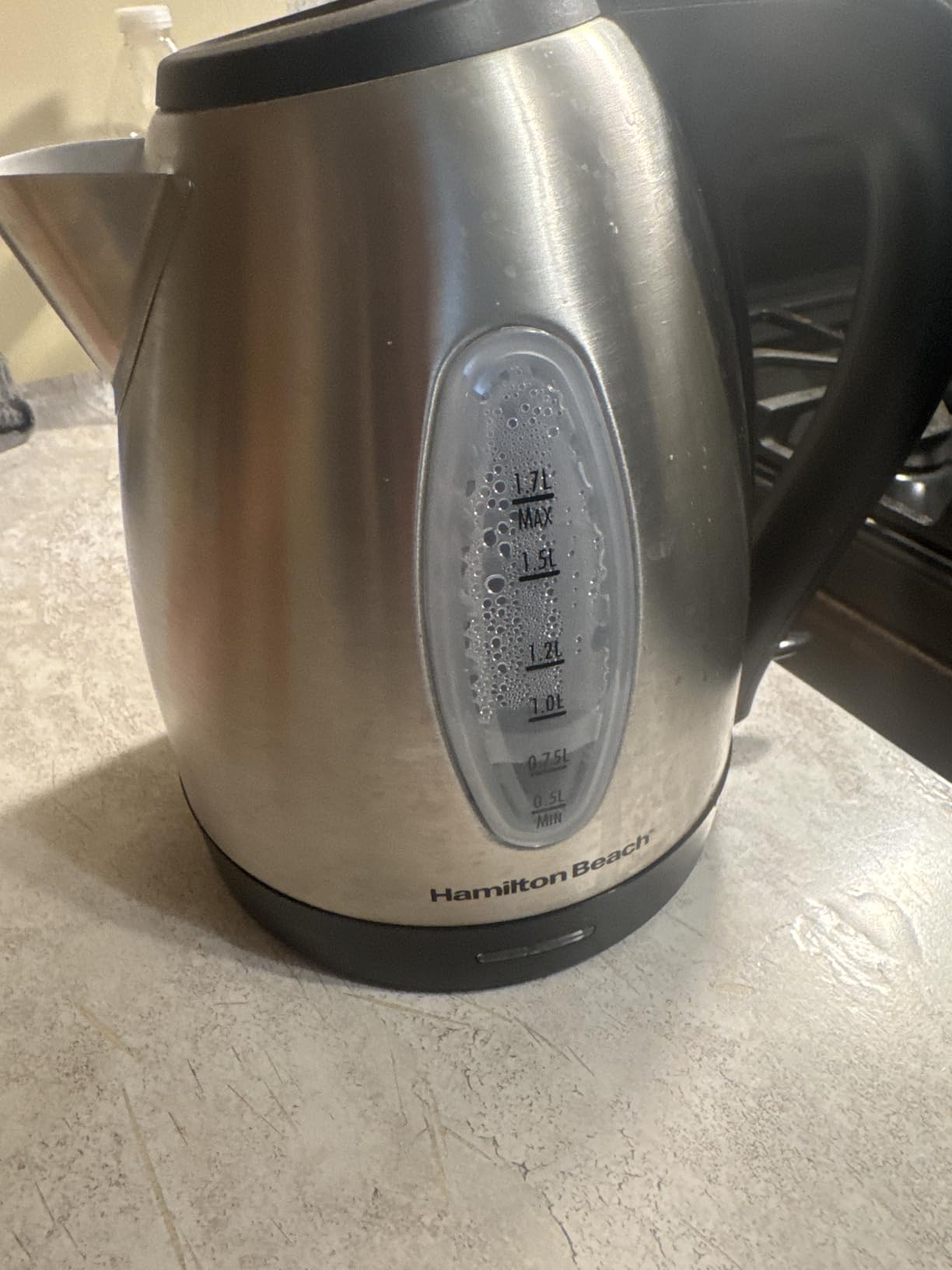 Hamilton Beach 1.7 Liter Electric Tea Kettle, Water Boiler & Heater | Fast Boiling 1500 Watts | BPA Free | Cordless Serving | Auto-Shutoff & Boil-Dry Protection | Stainless Steel | 40880G customer photo 2